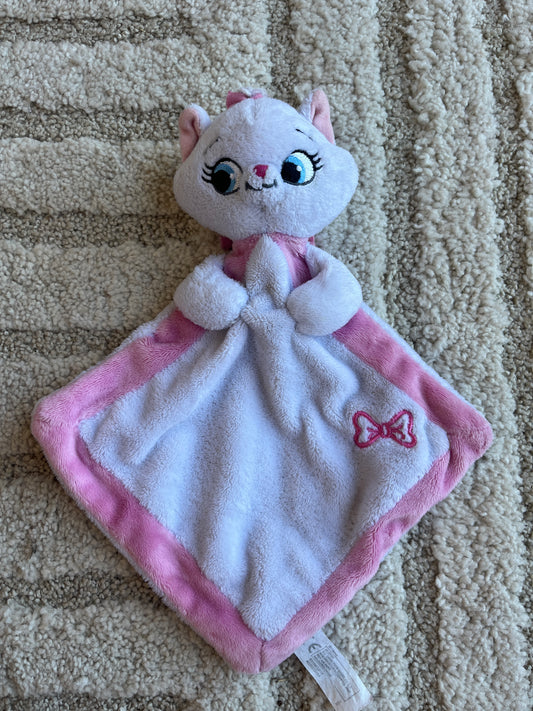 Doudou plat rose et blanc Marie