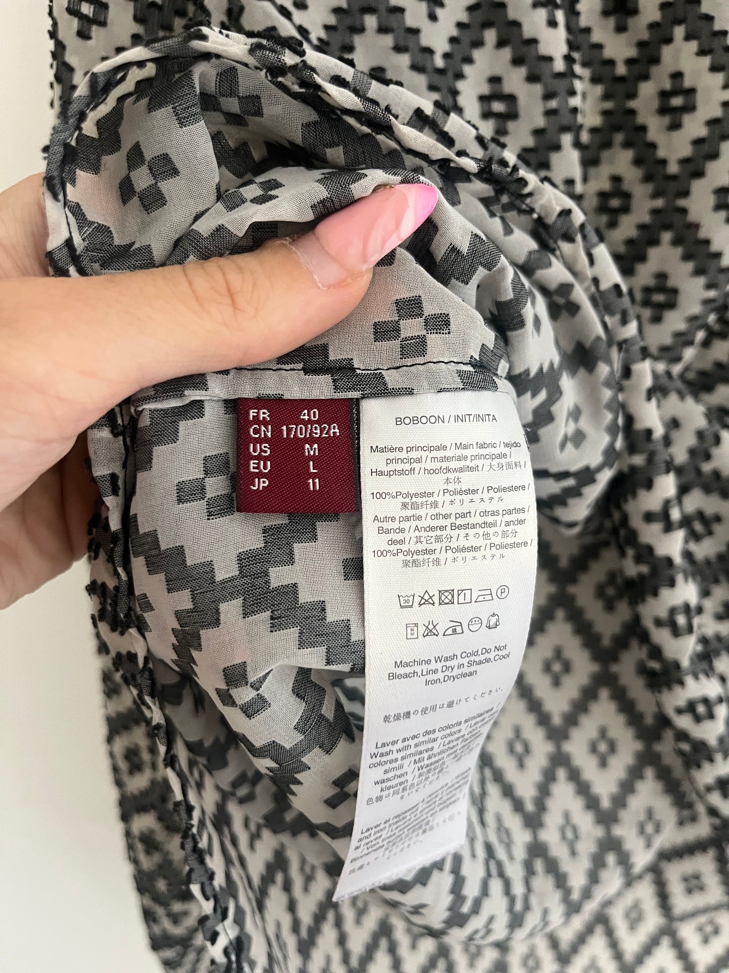 Blouse fluide à manches longues à motifs Comptoir des Cotonniers - 40