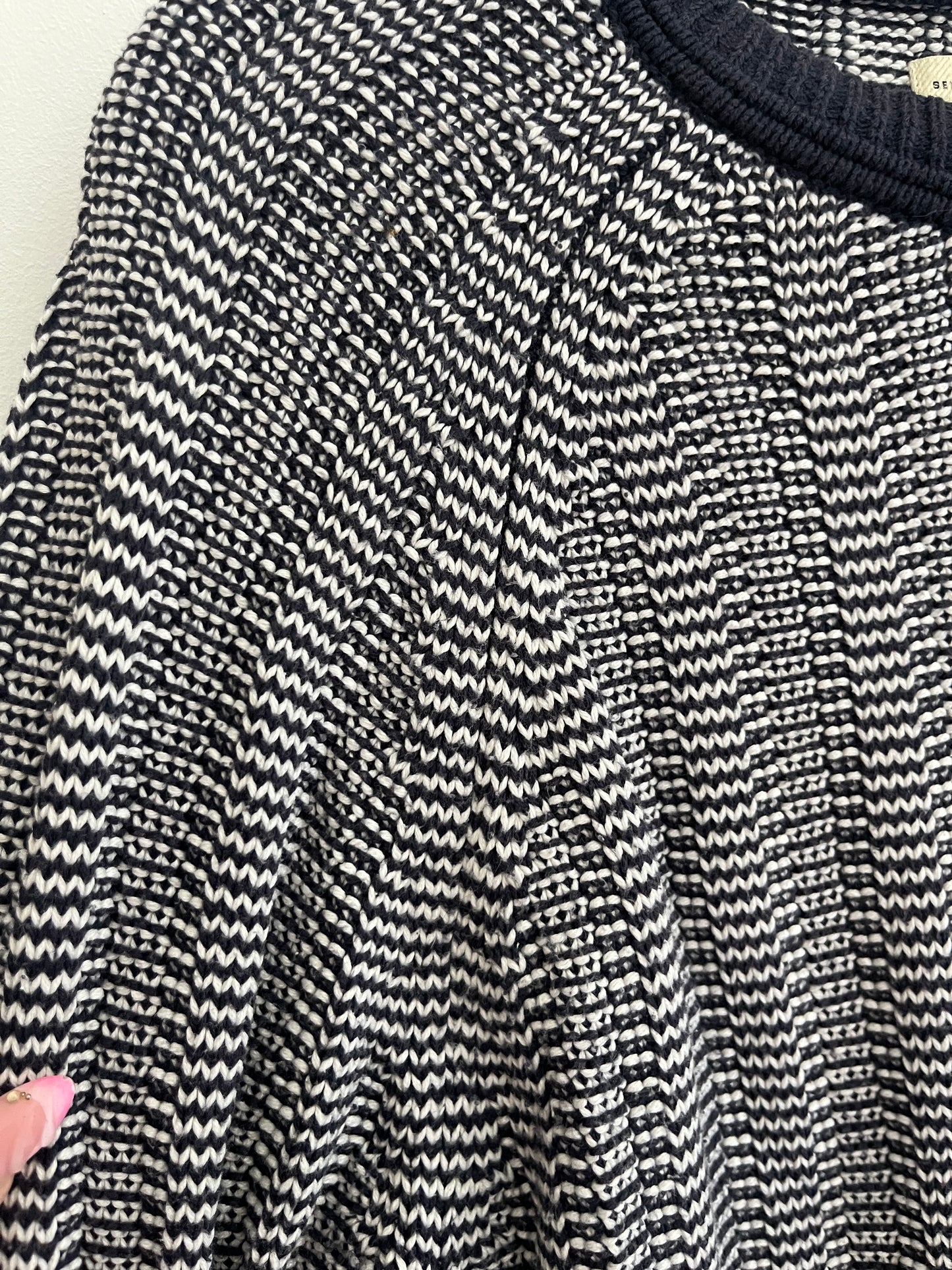 Pull homme bleu et blanc Héritage - M