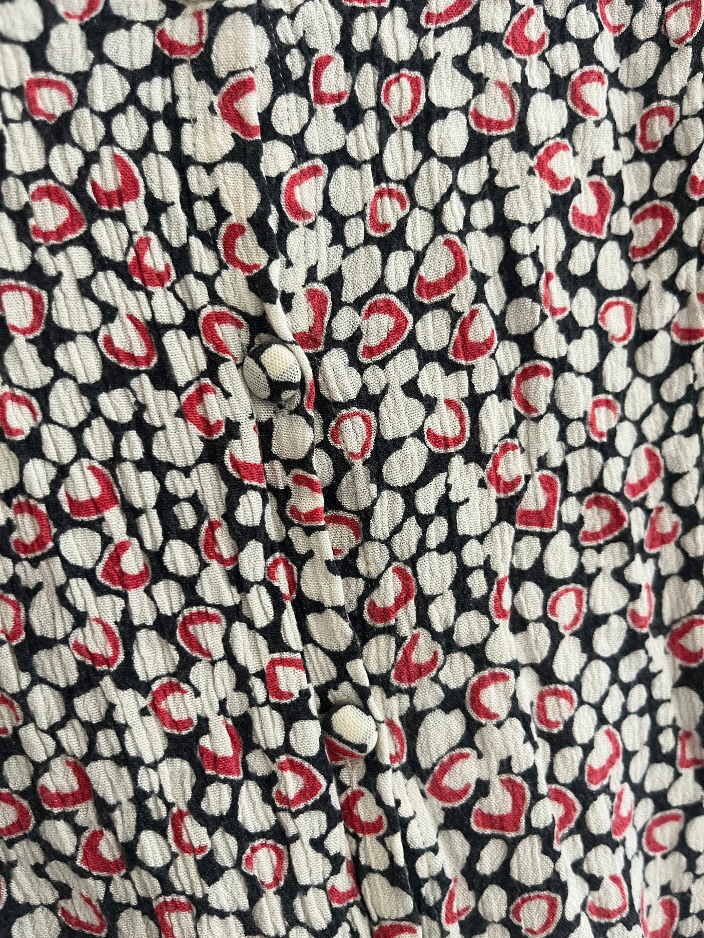 Blouse légère à manches longues motifs cœurs et dentelle Zadig&Voltaire - M
