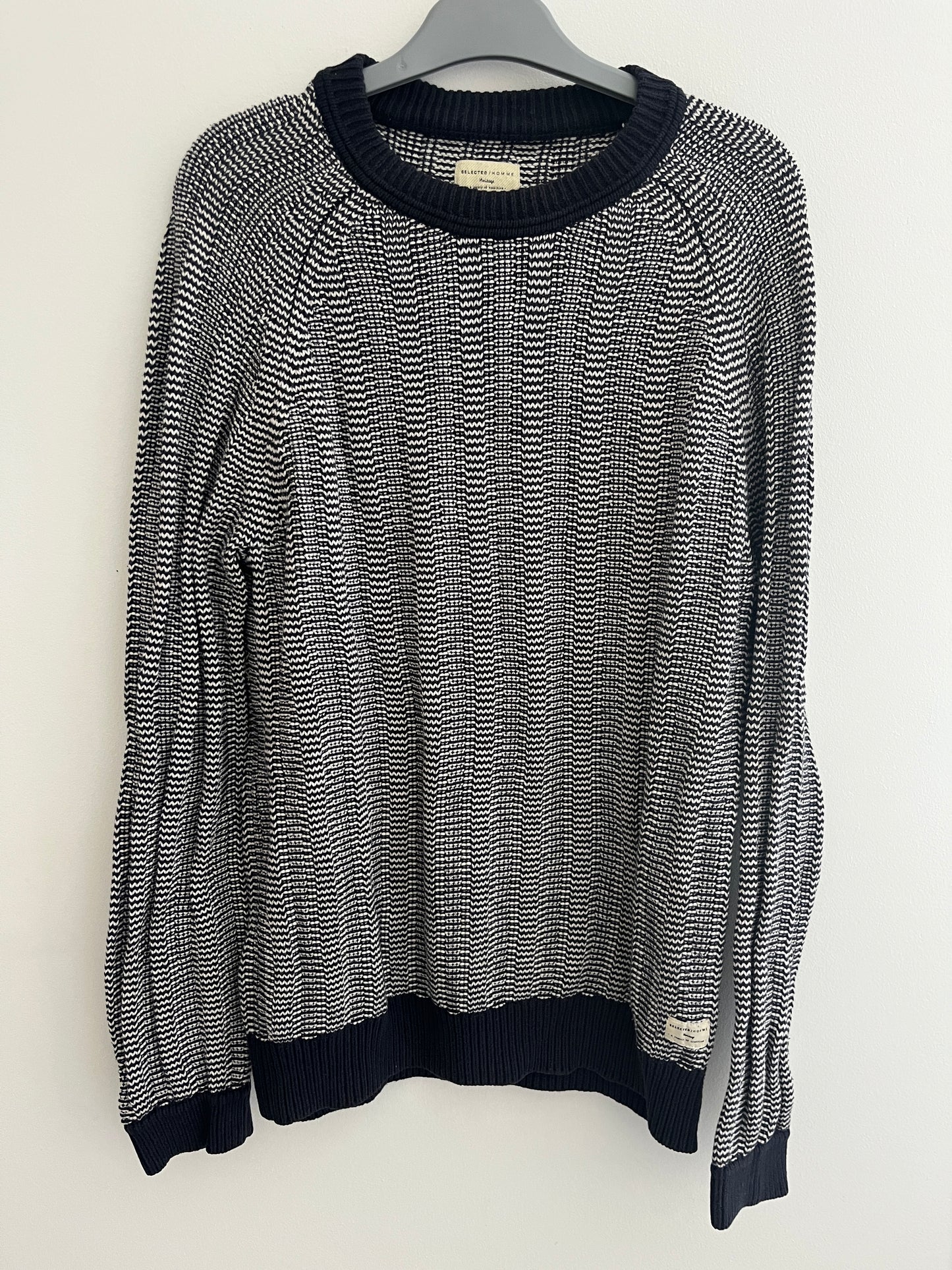 Pull homme bleu et blanc Héritage - M