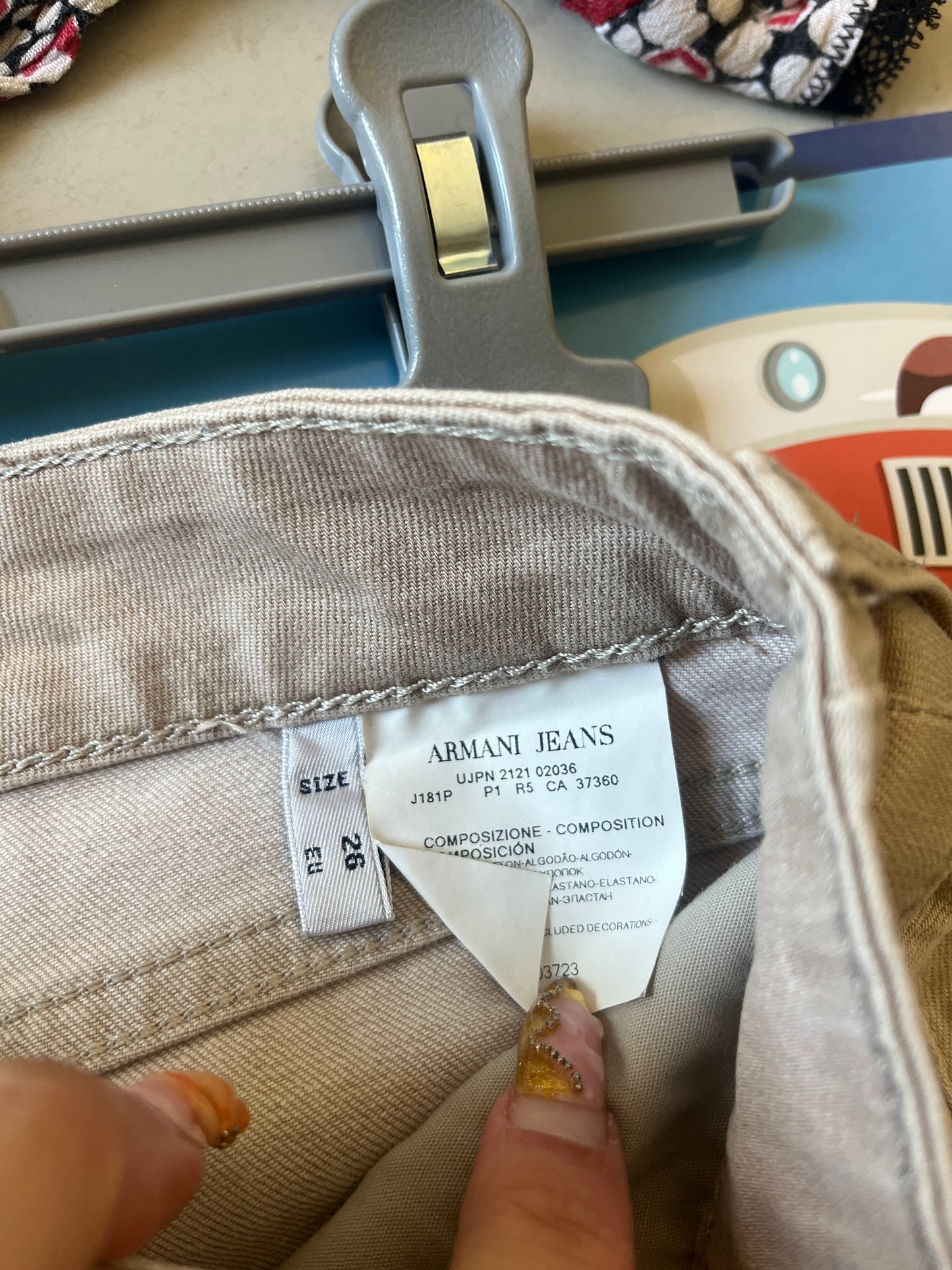 Jean slim beige Armani Jeans - S