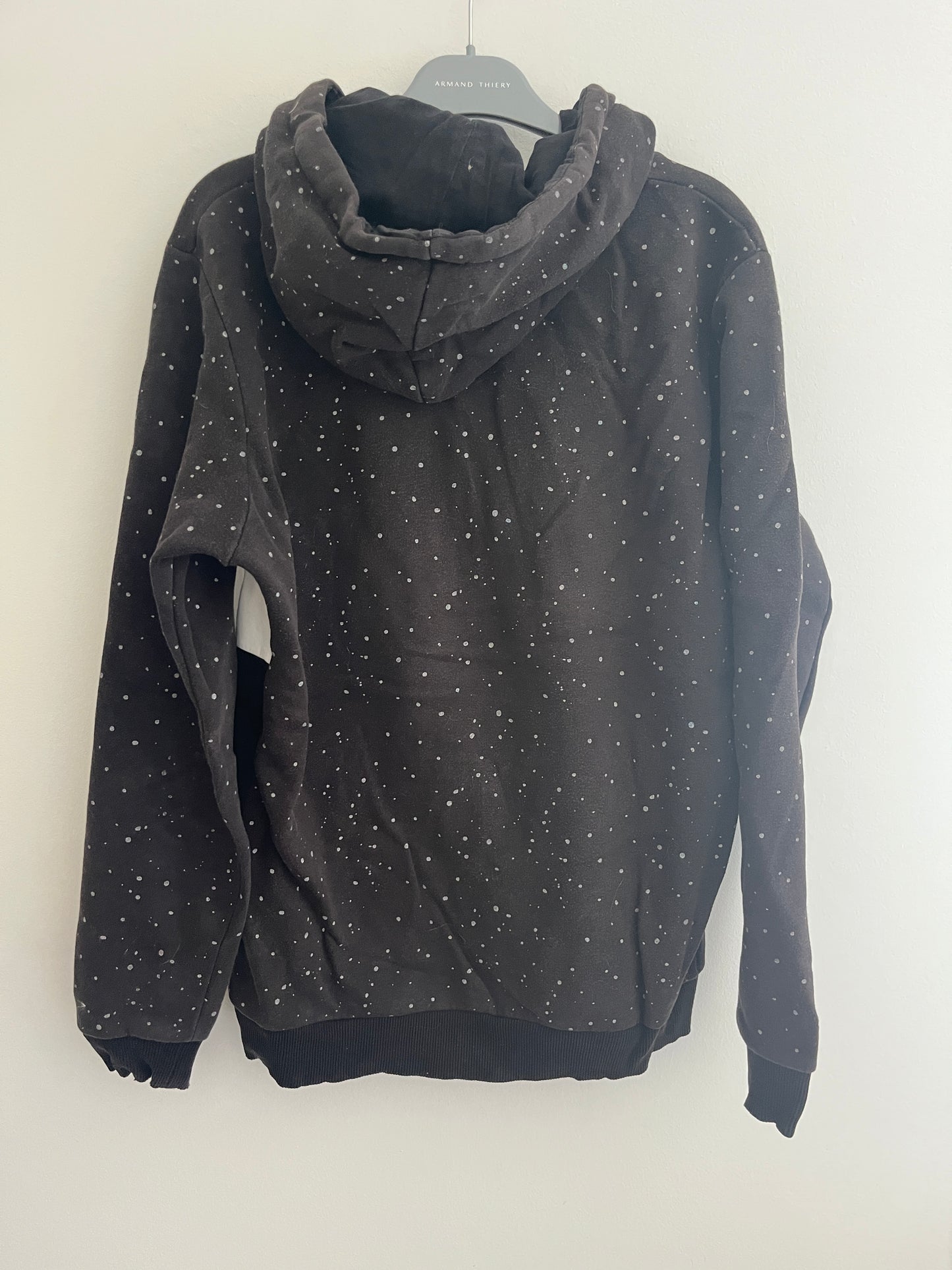 Sweat à capuche tricolore blanc et noir LBO - M