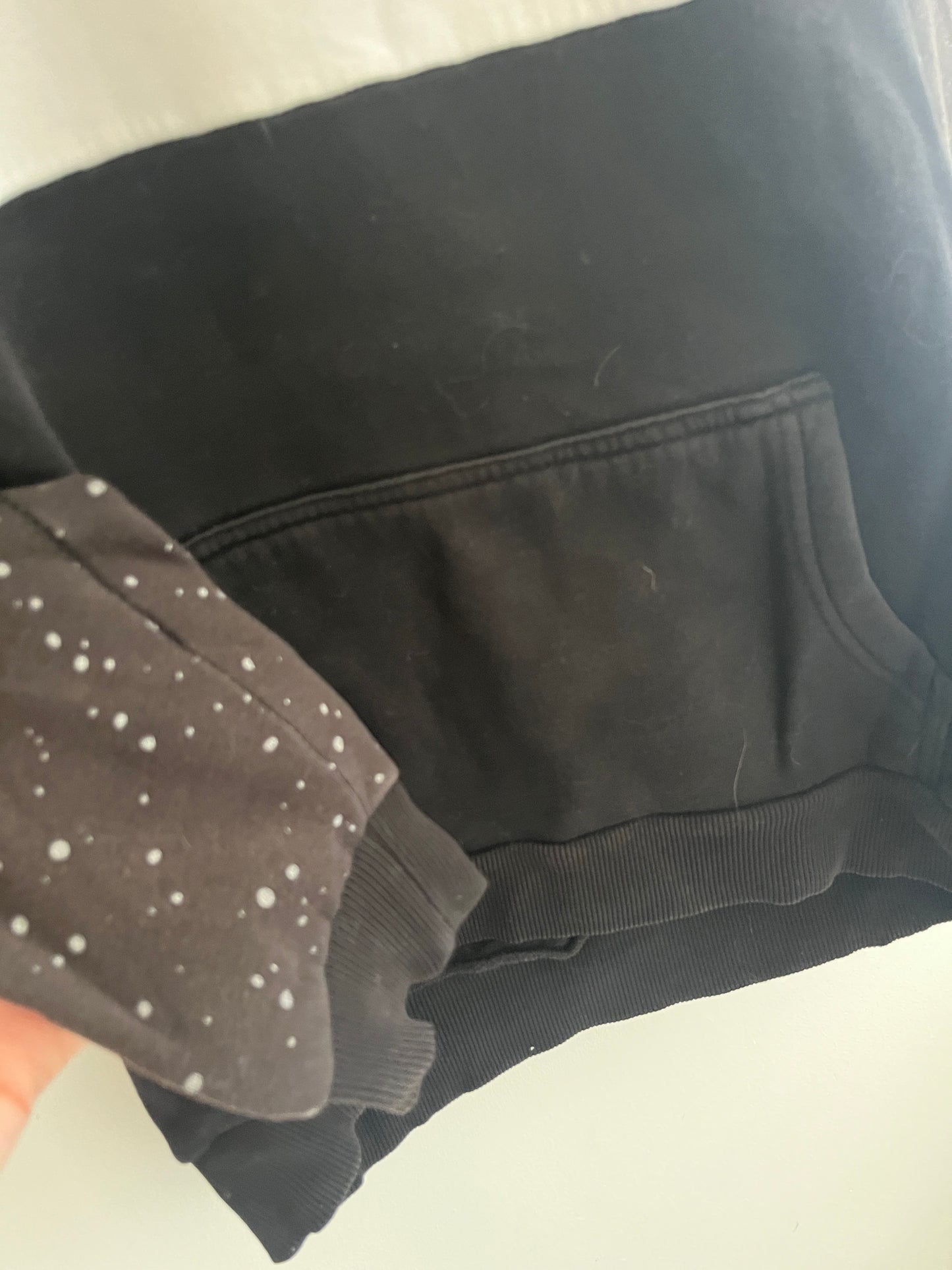 Sweat à capuche tricolore blanc et noir LBO - M