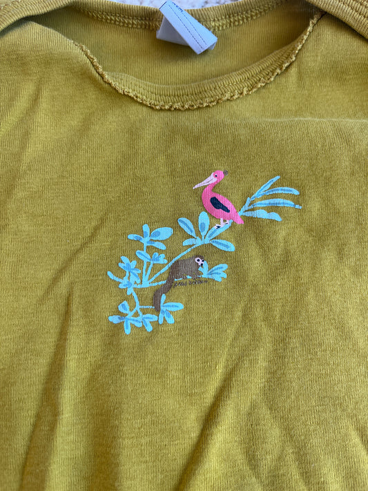 Body à manches courtes moutarde perroquet Petit Bateau - 36 mois