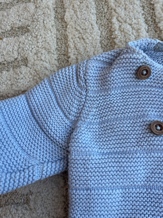 Gilet en maille bleu Cadet Rousselle - 12 mois