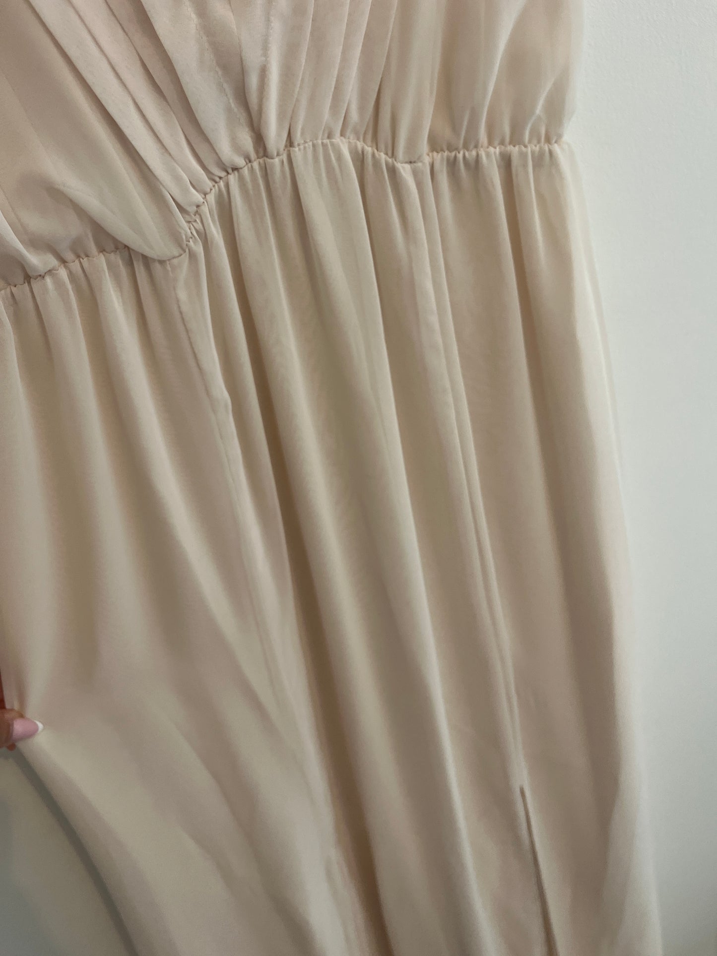 Robe longue de cérémonie rose pale avec fentes Naf Naf - S