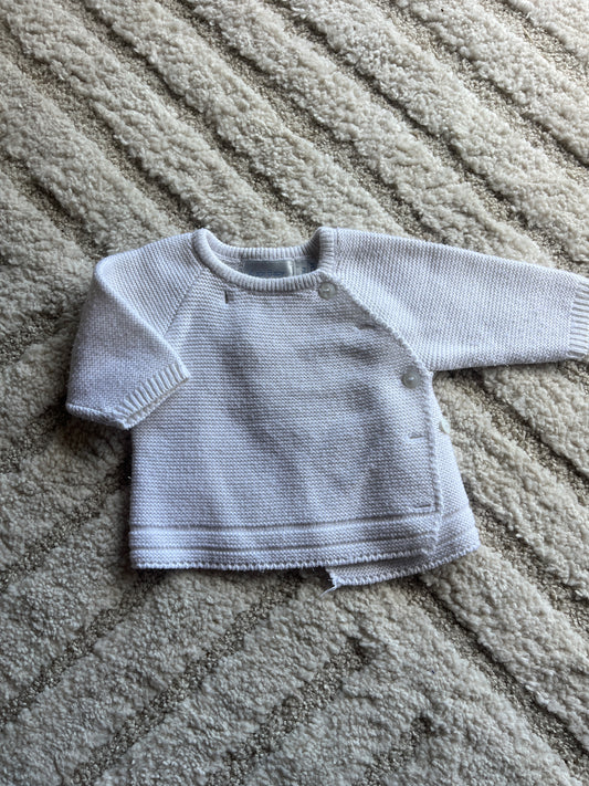 Brassière asymétrique en maille blanche - 1 mois