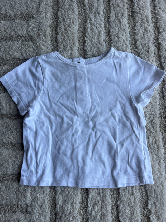 T-shirt à manches courtes en jersey blanc Cadet Rousselle - 12 mois