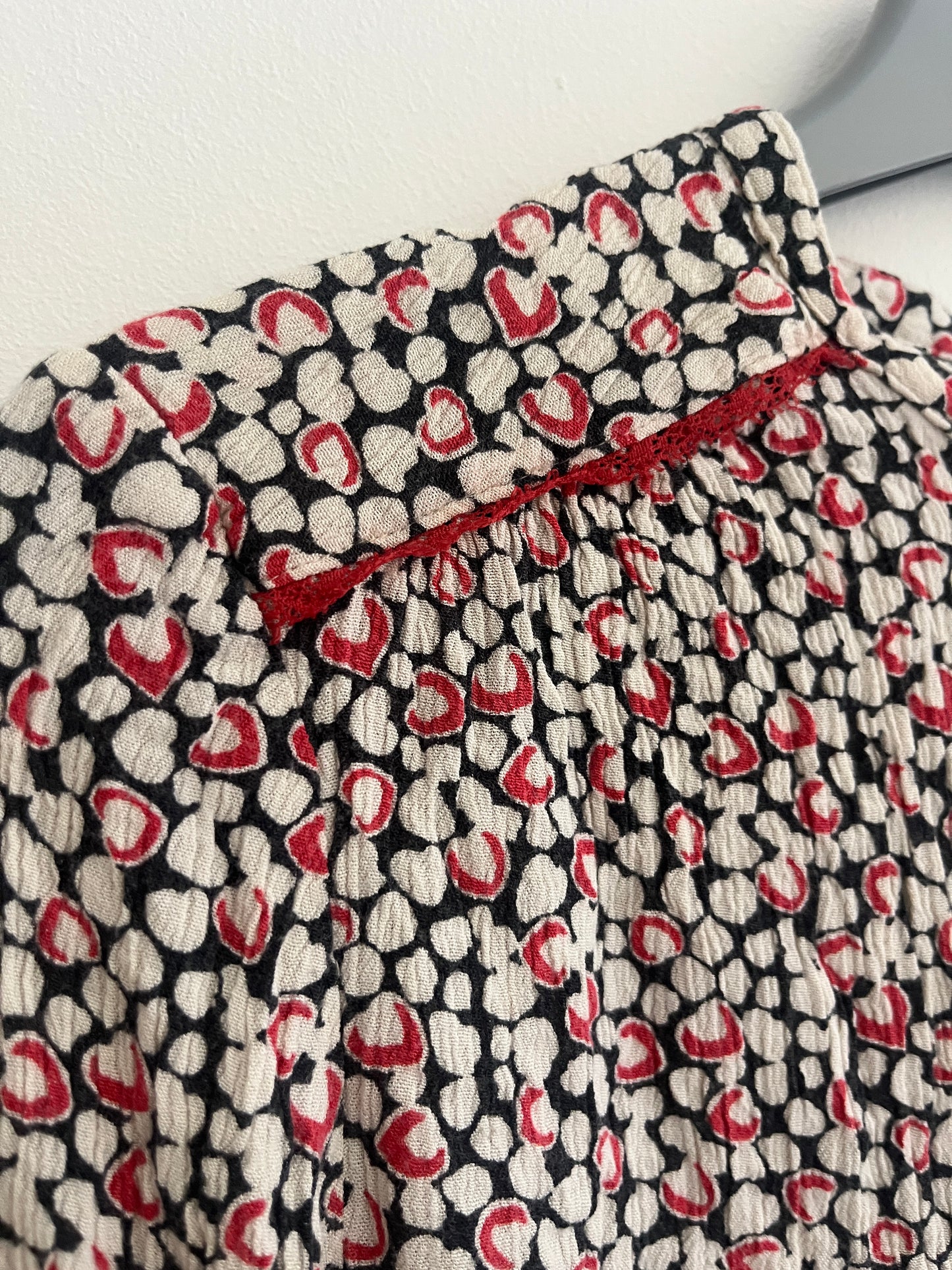Blouse légère à manches longues motifs cœurs et dentelle Zadig&Voltaire - M