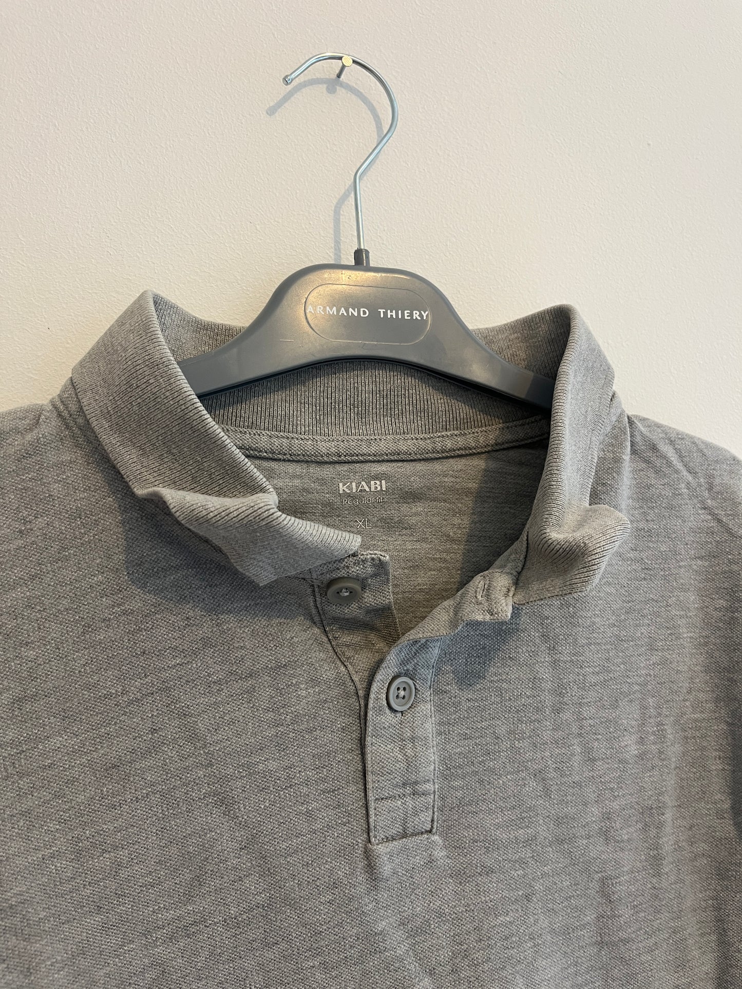 Polo homme en jersey gris - XL