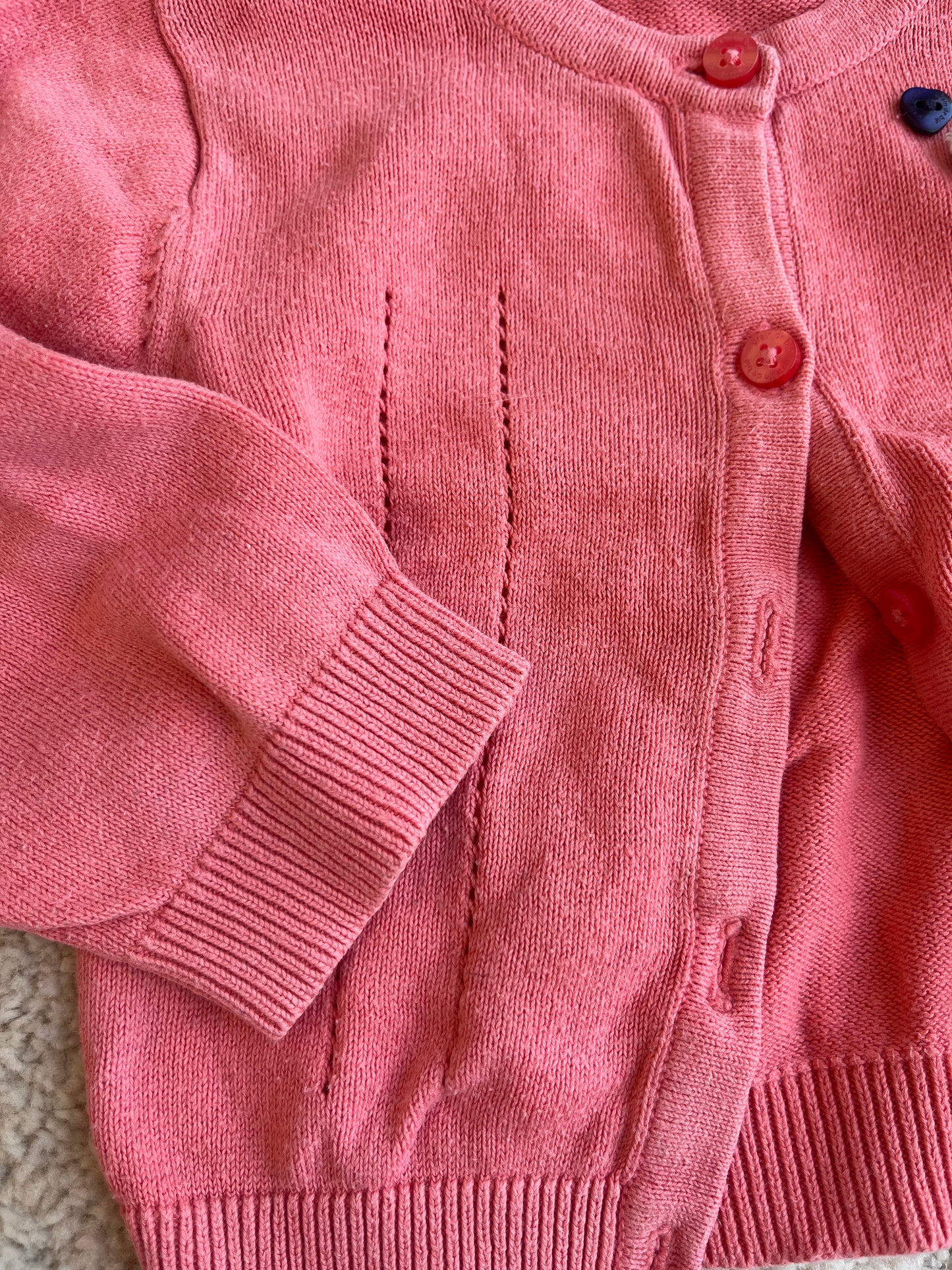 Gilet à manches longues rose Grain de blé - 12 mois