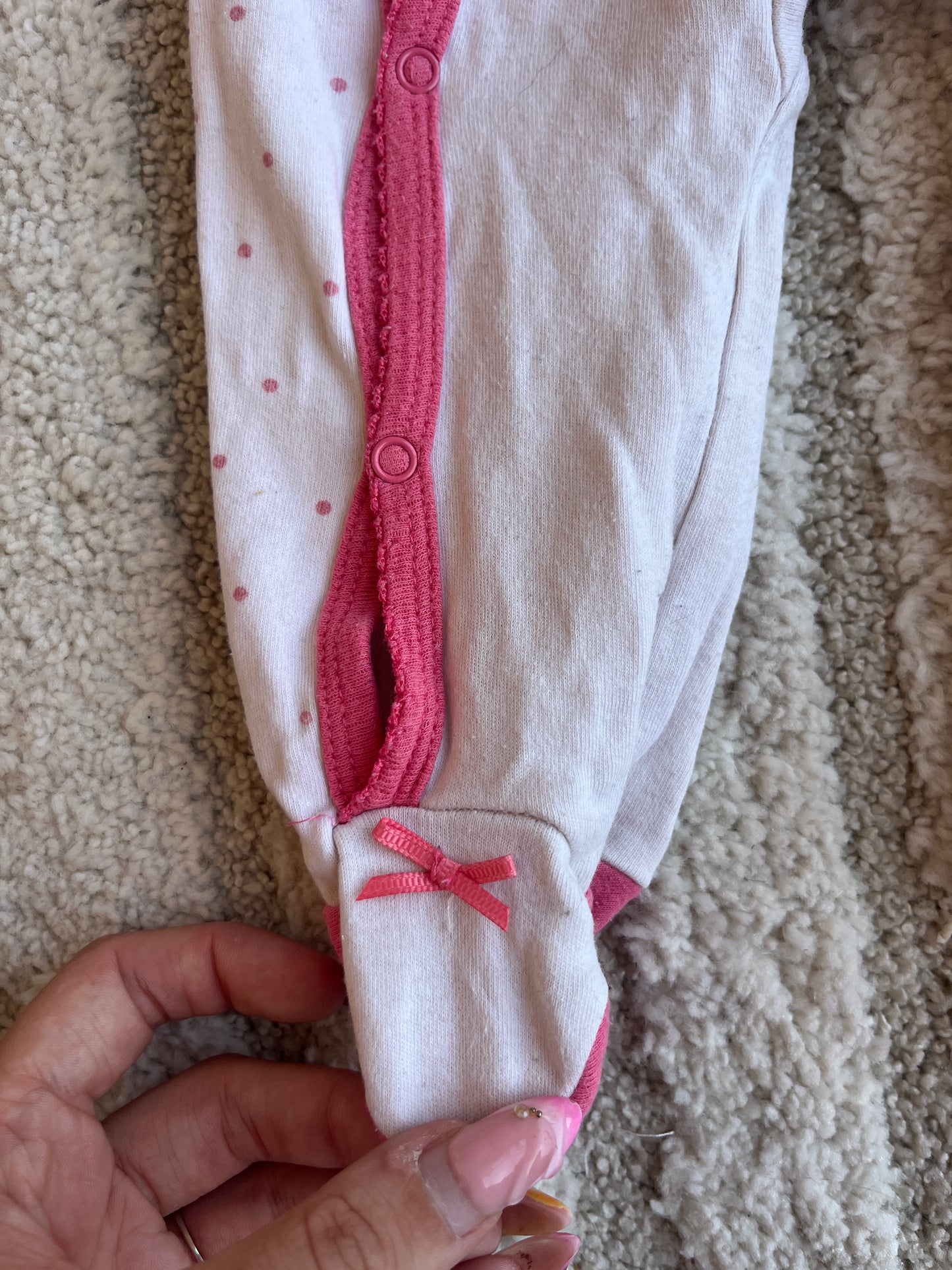 Pyjama léger blanc et rose souris « I love hugs » - 9/12 mois (74 cm)