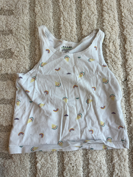 Débardeur blanc motifs arc-en-ciel - 3 ans