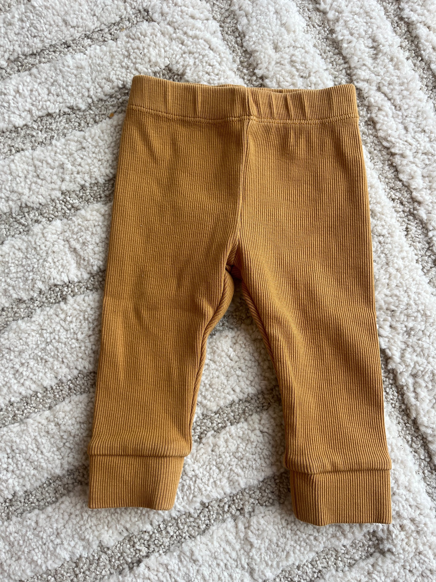 Ensemble sweat bouclettes + legging beige et moutarde Sergent Major - 6 mois