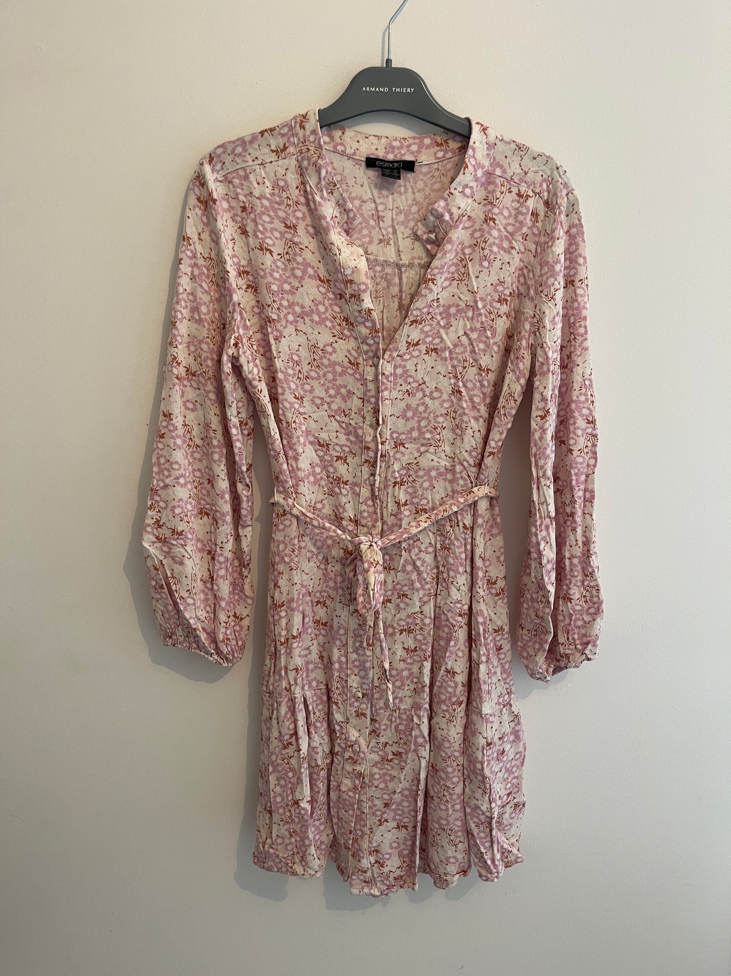 Robe légère ceinturée fleurs roses Esmara - 36/38