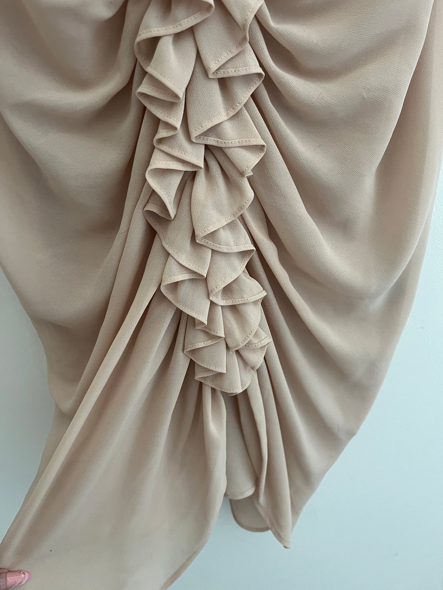 Robe courte bustier à volants nude H&M - 40