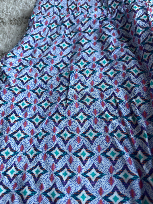Pantalon fluide à motifs violet - 8 ans