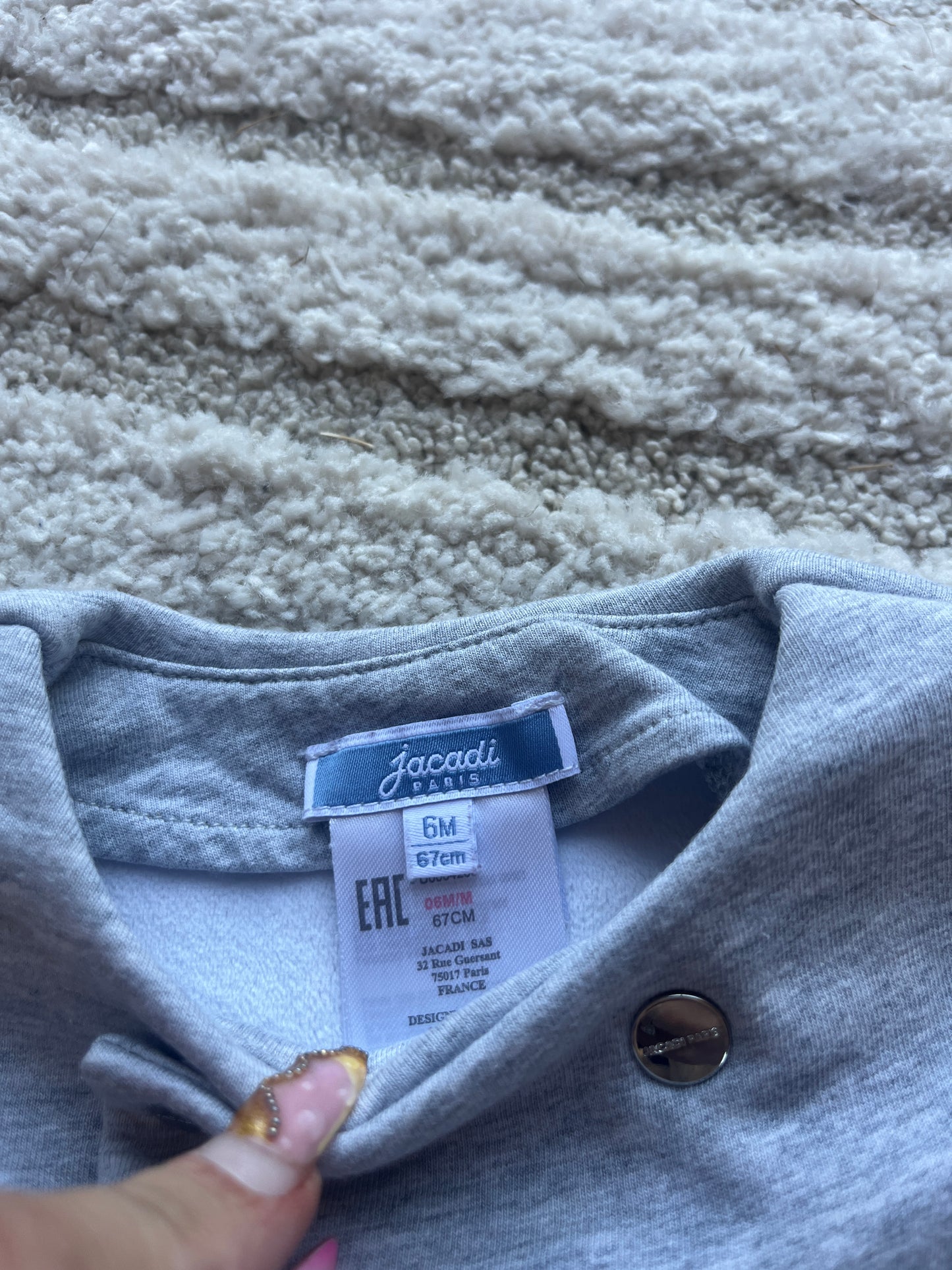 Ensemble chill haut + bas type jogging gris Jacadi - 6 mois