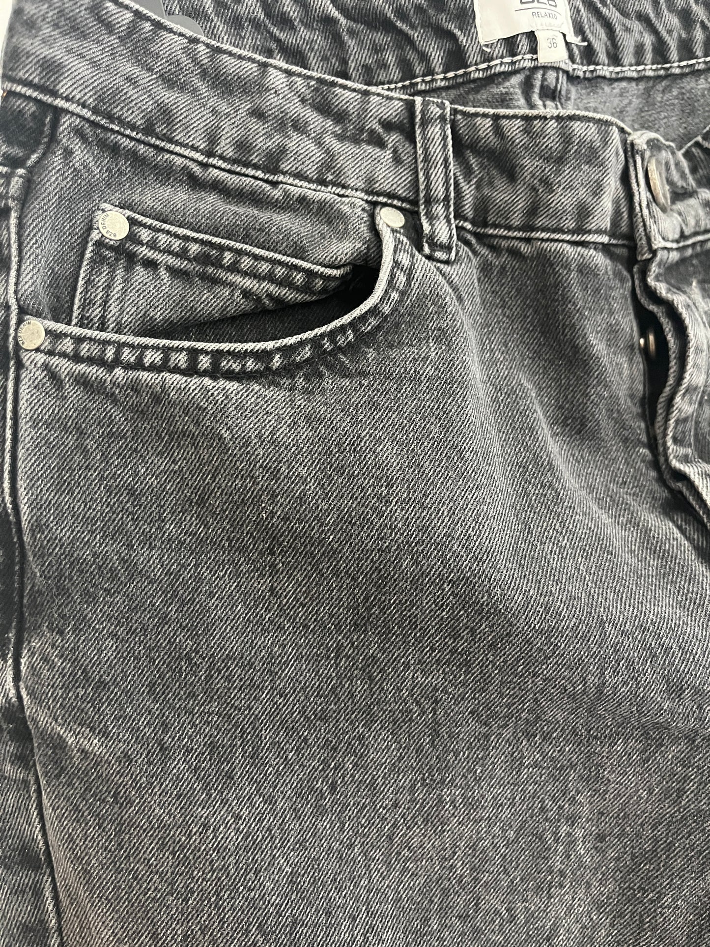 Jean homme gris foncé Relaxed Bizzbee - 36