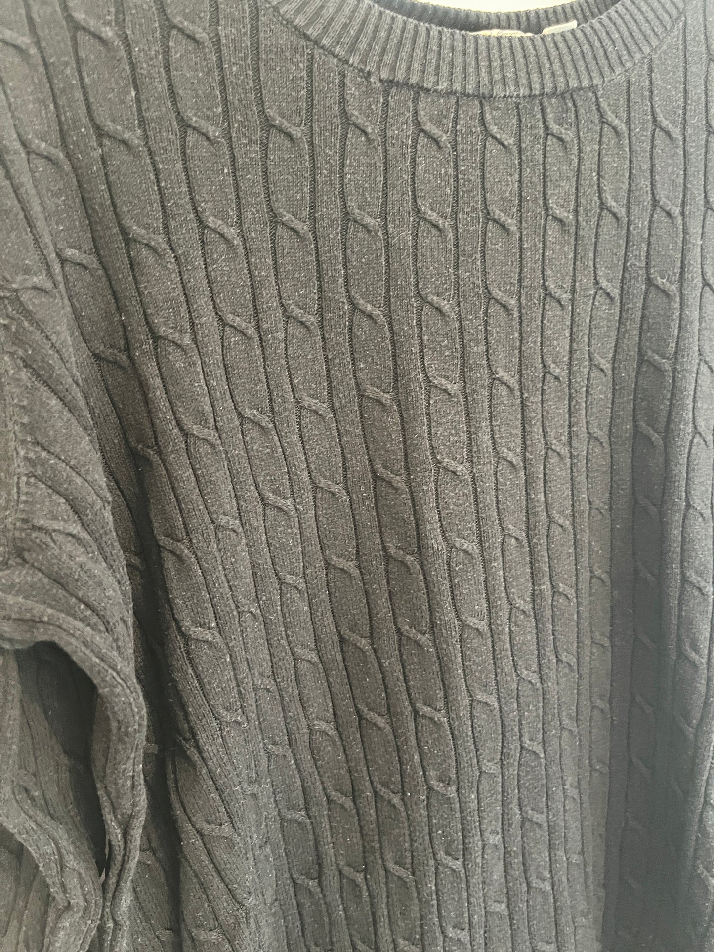 Pull fin noir maille côtelée H&M - M