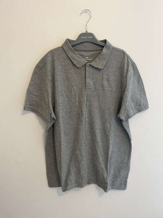 Polo homme en jersey gris - 2XL