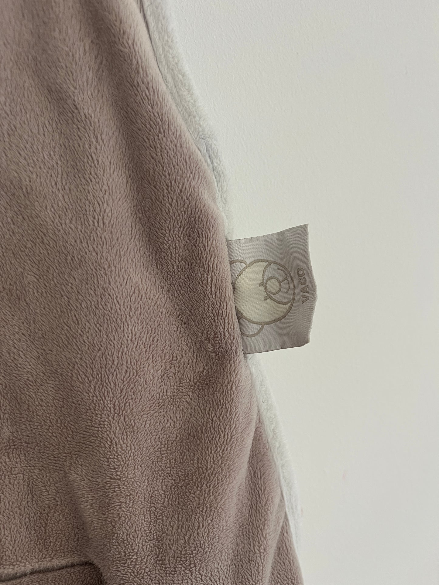 Gigoteuse velours et épaisse marron ourson en relief - 0/6 mois