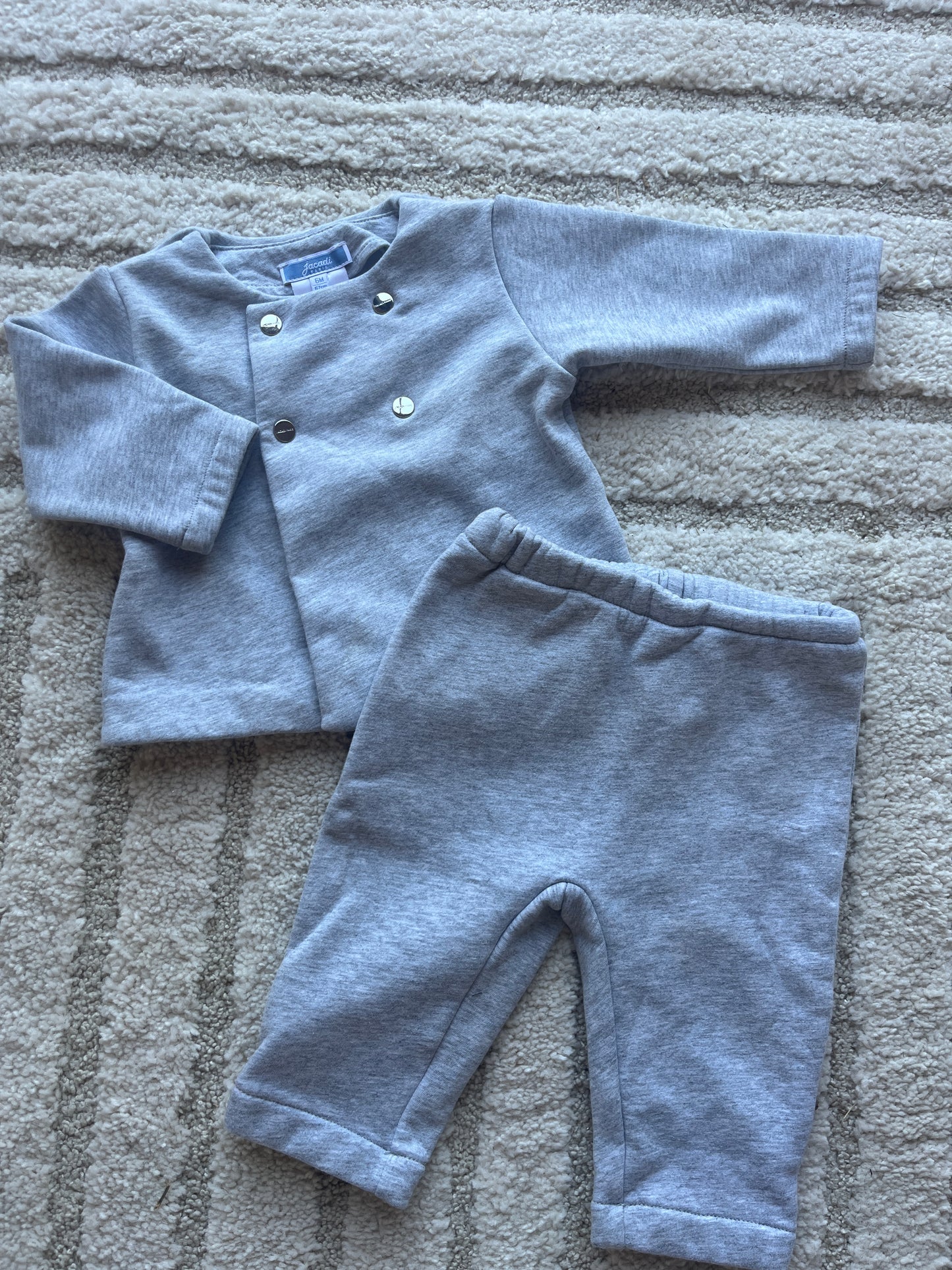 Ensemble chill haut + bas type jogging gris Jacadi - 6 mois