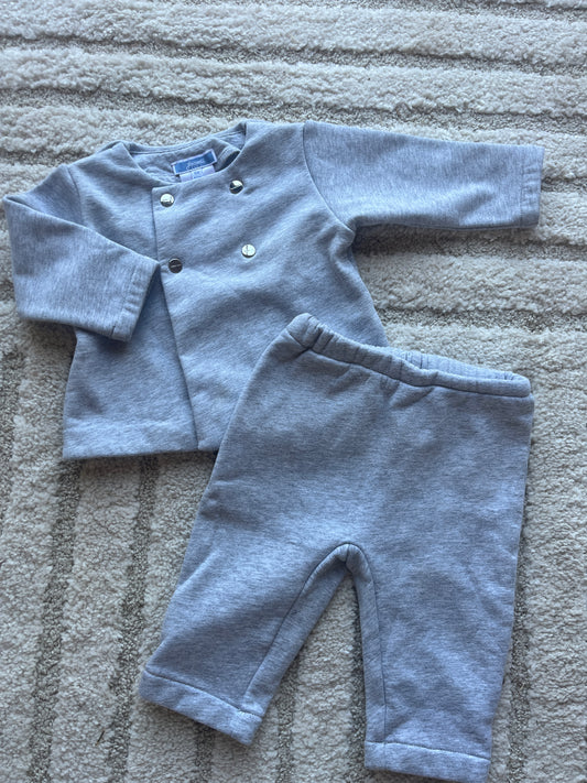 Ensemble chill haut + bas type jogging gris Jacadi - 6 mois