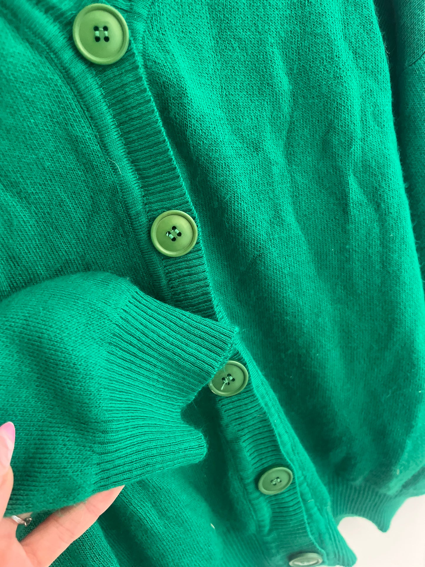 Cardigan à manches longues vert sapin oversize - Taille Unique