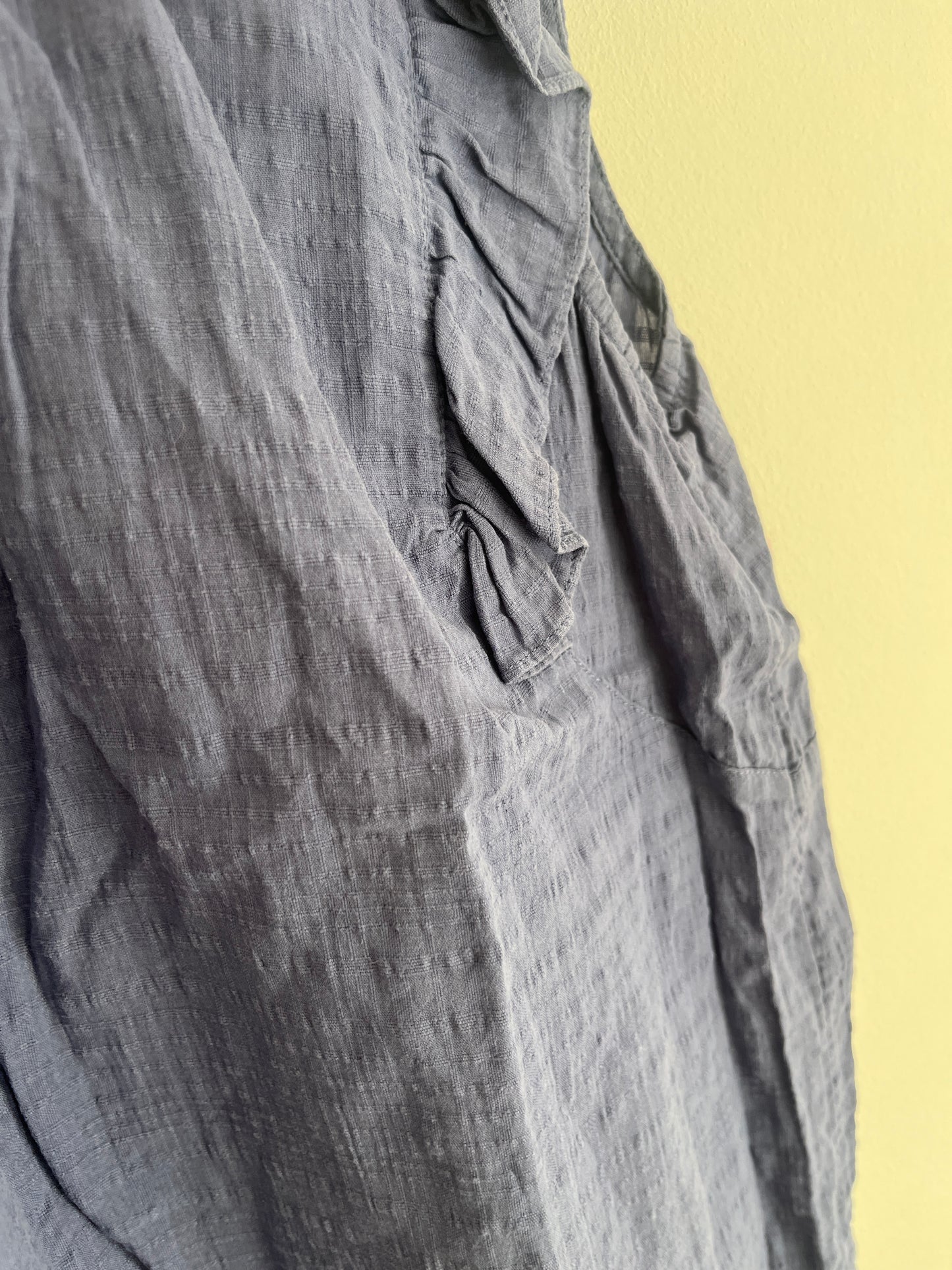 Top sans manches détails lettuce bleu - S