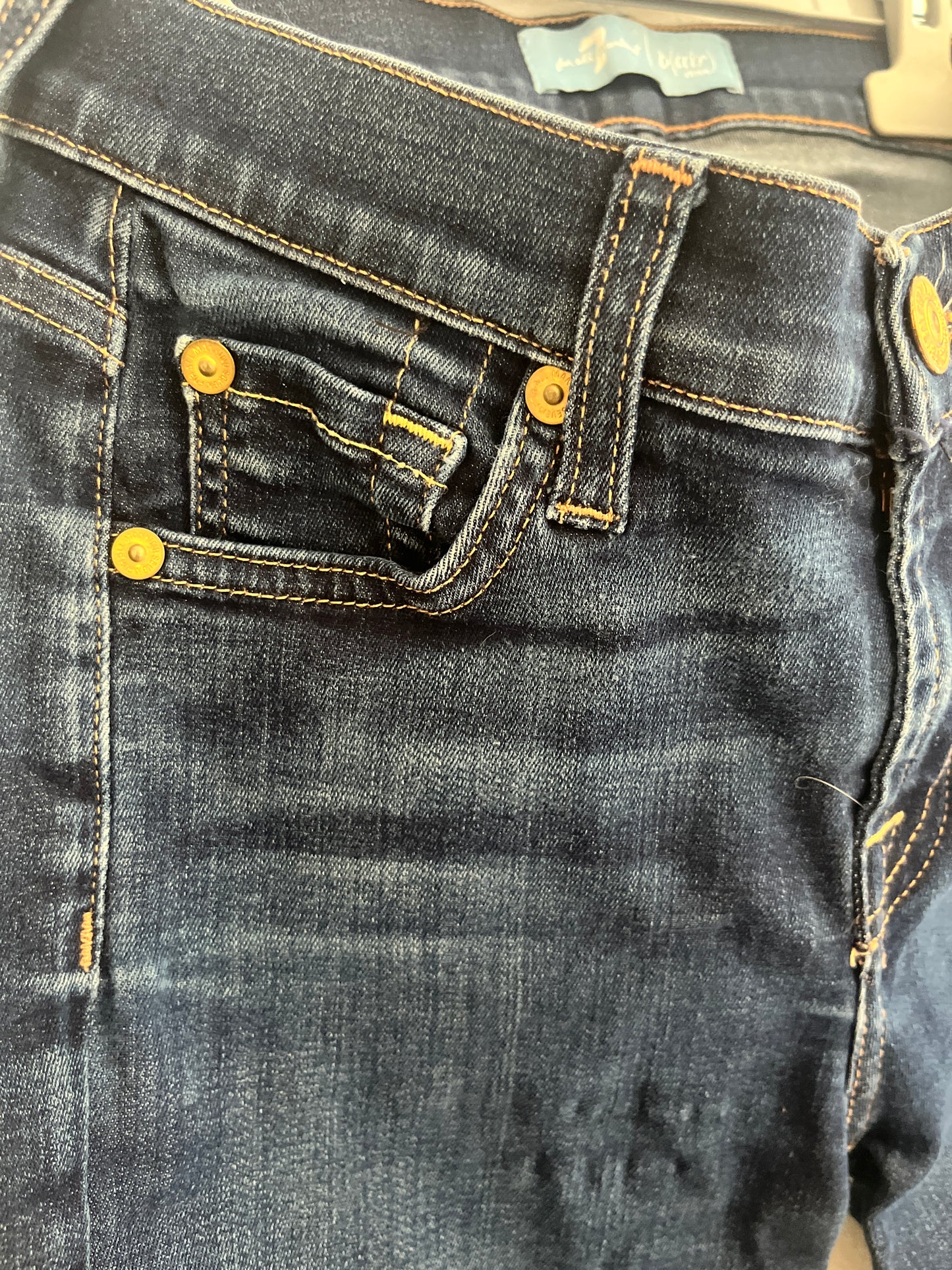 Jean bleu brut slim effet délavé 7 For All Mankind - S/36