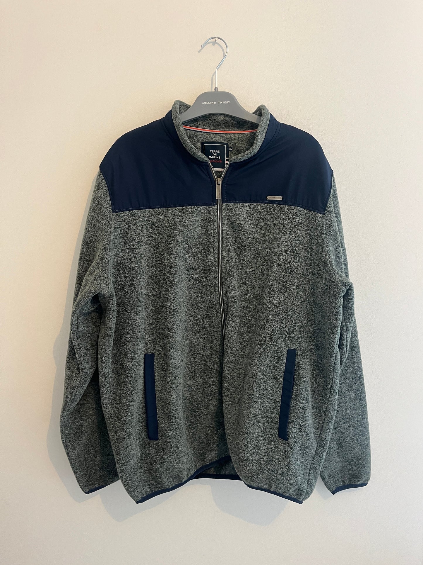 Veste polaire grise et bleue Terre de Marins - XL