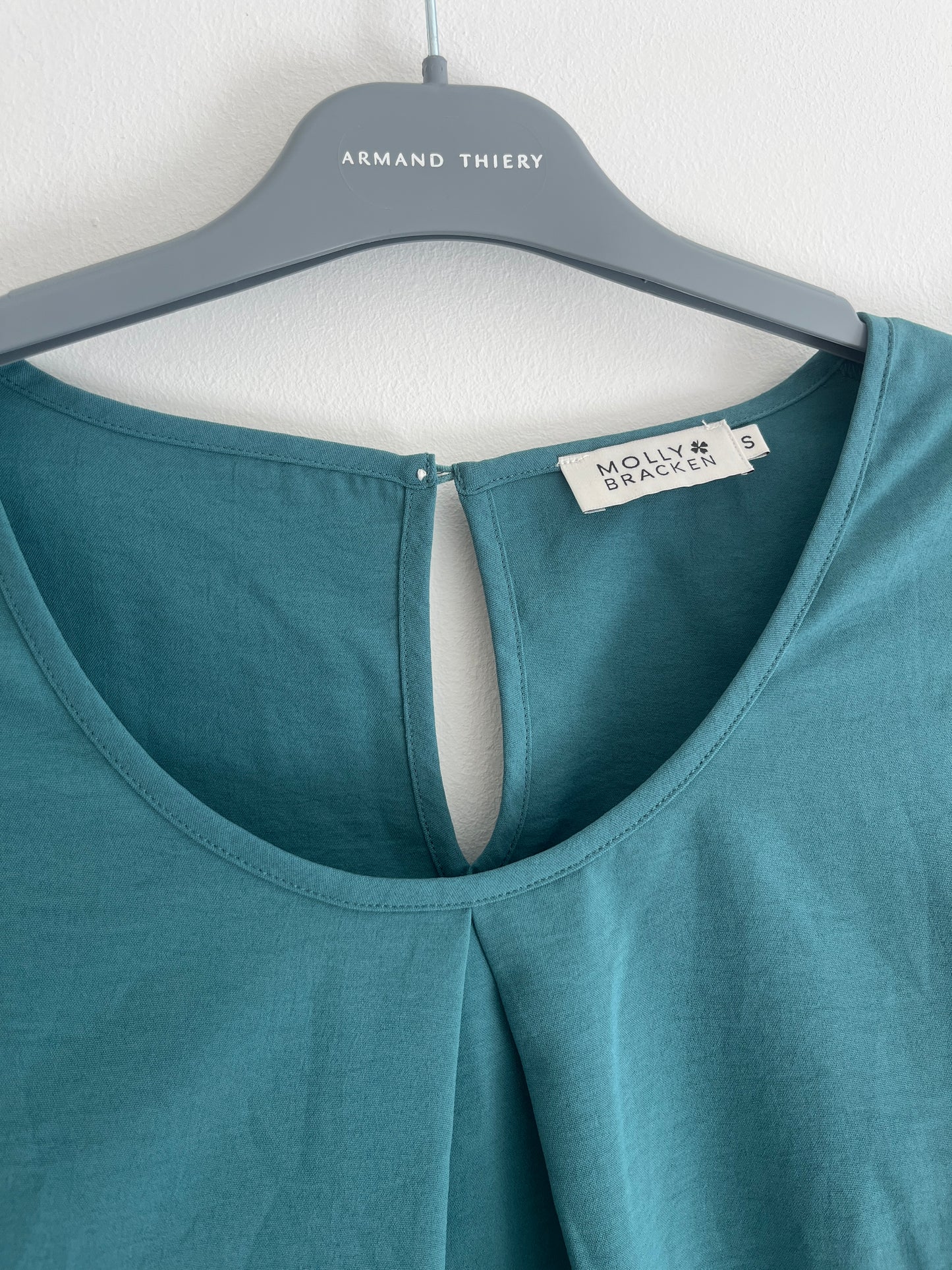 T-shirt à manches volantées bleu vert Molly Bracken - S