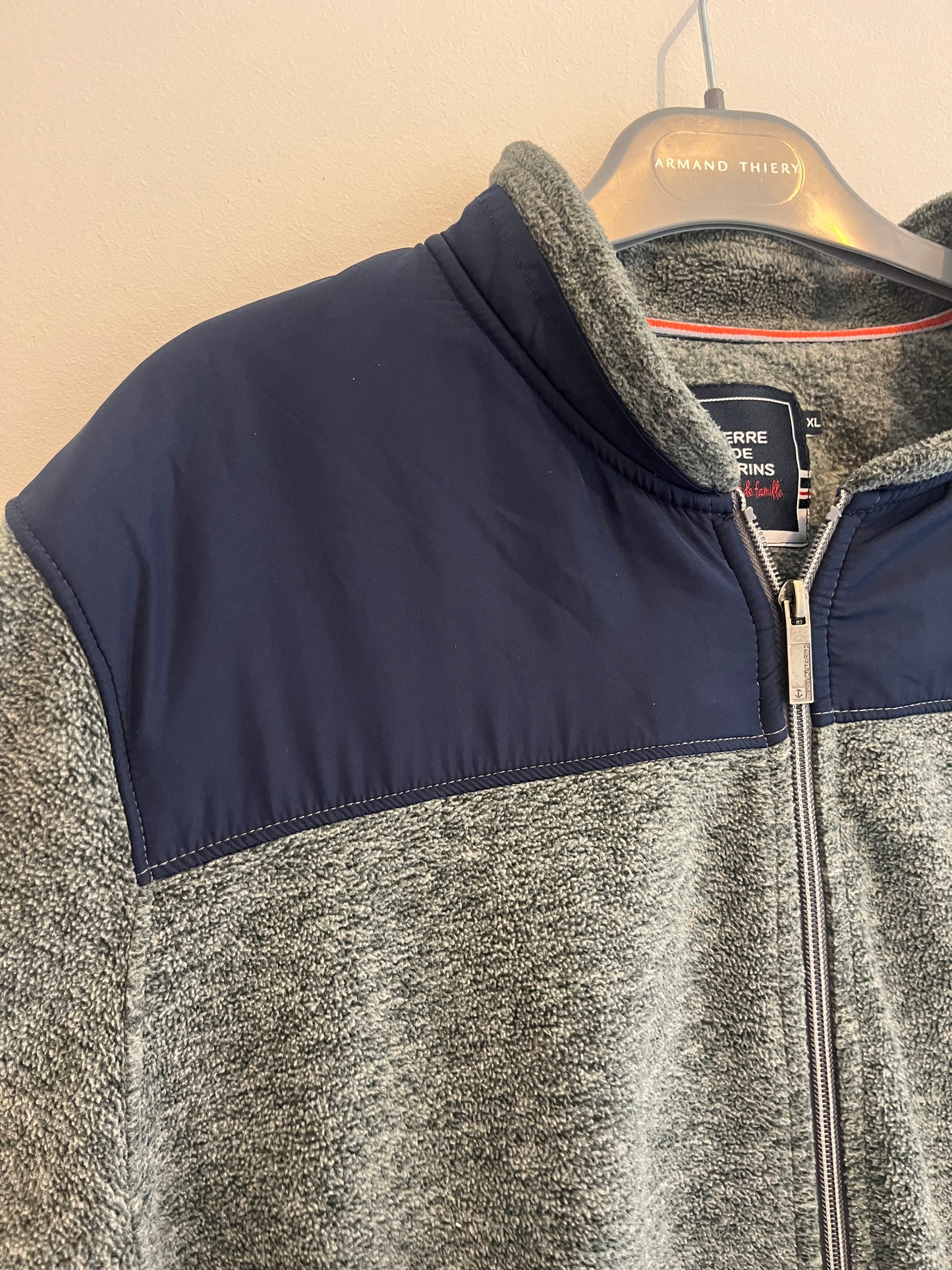 Veste polaire grise et bleue Terre de Marins - XL