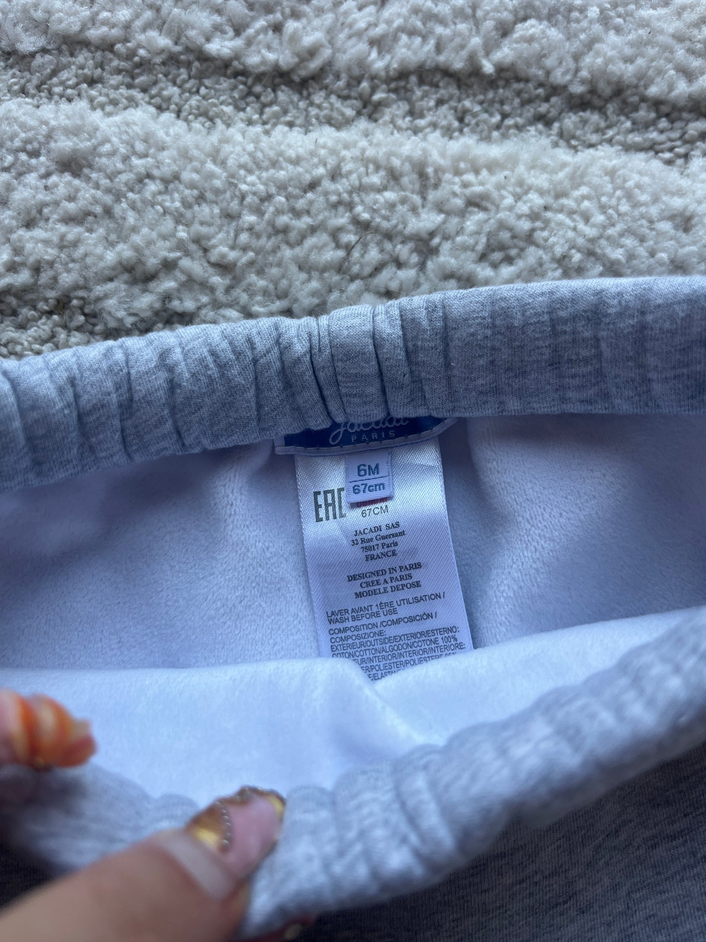 Ensemble chill haut + bas type jogging gris Jacadi - 6 mois