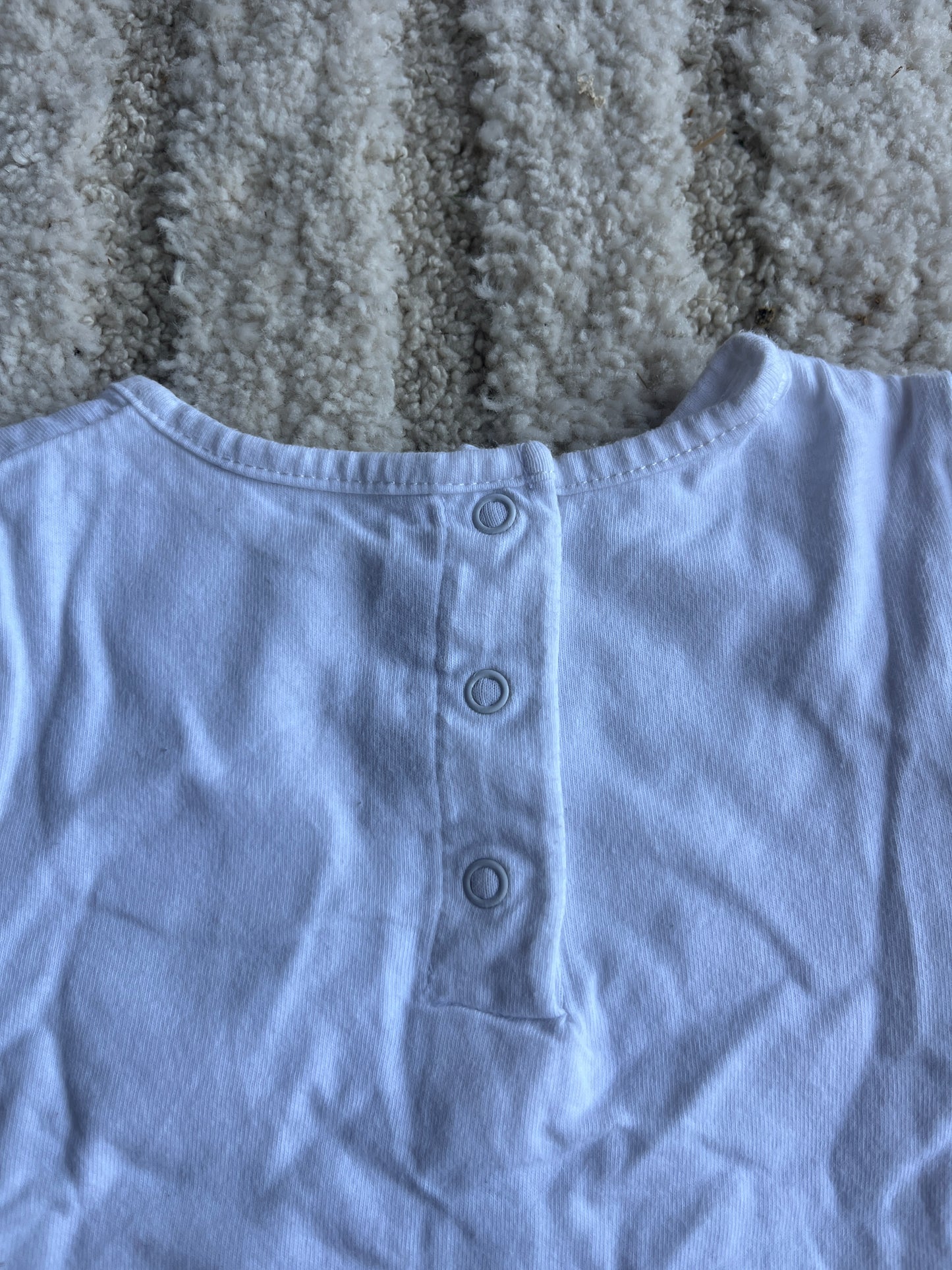 T-shirt à manches courtes en jersey blanc Cadet Rousselle - 12 mois