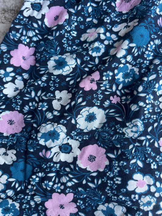 Robe fleurie à manches longues et col Claudine - 5 ans