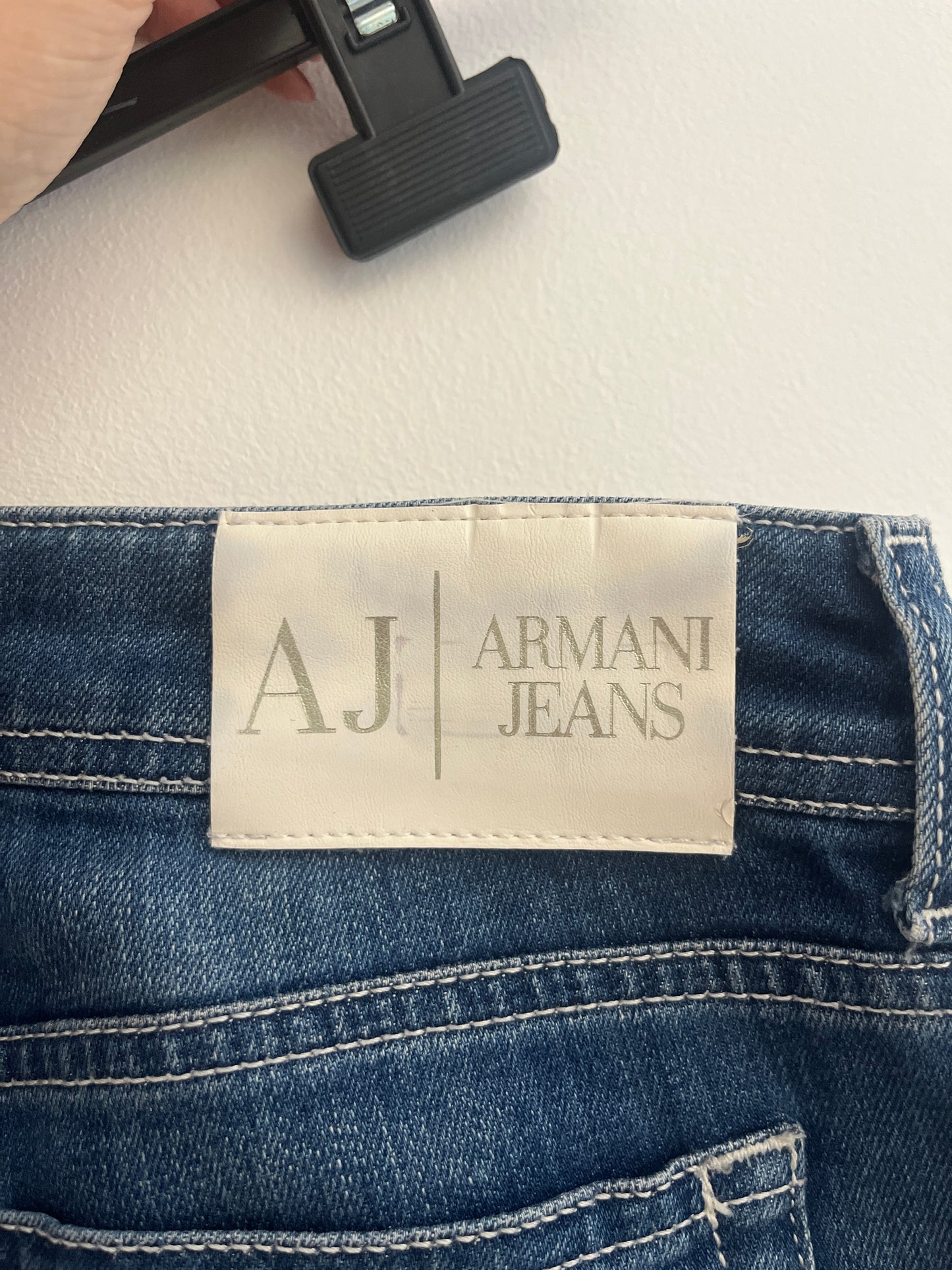 Jean slim bleu brut effet délavé Armani Jeans - S/36