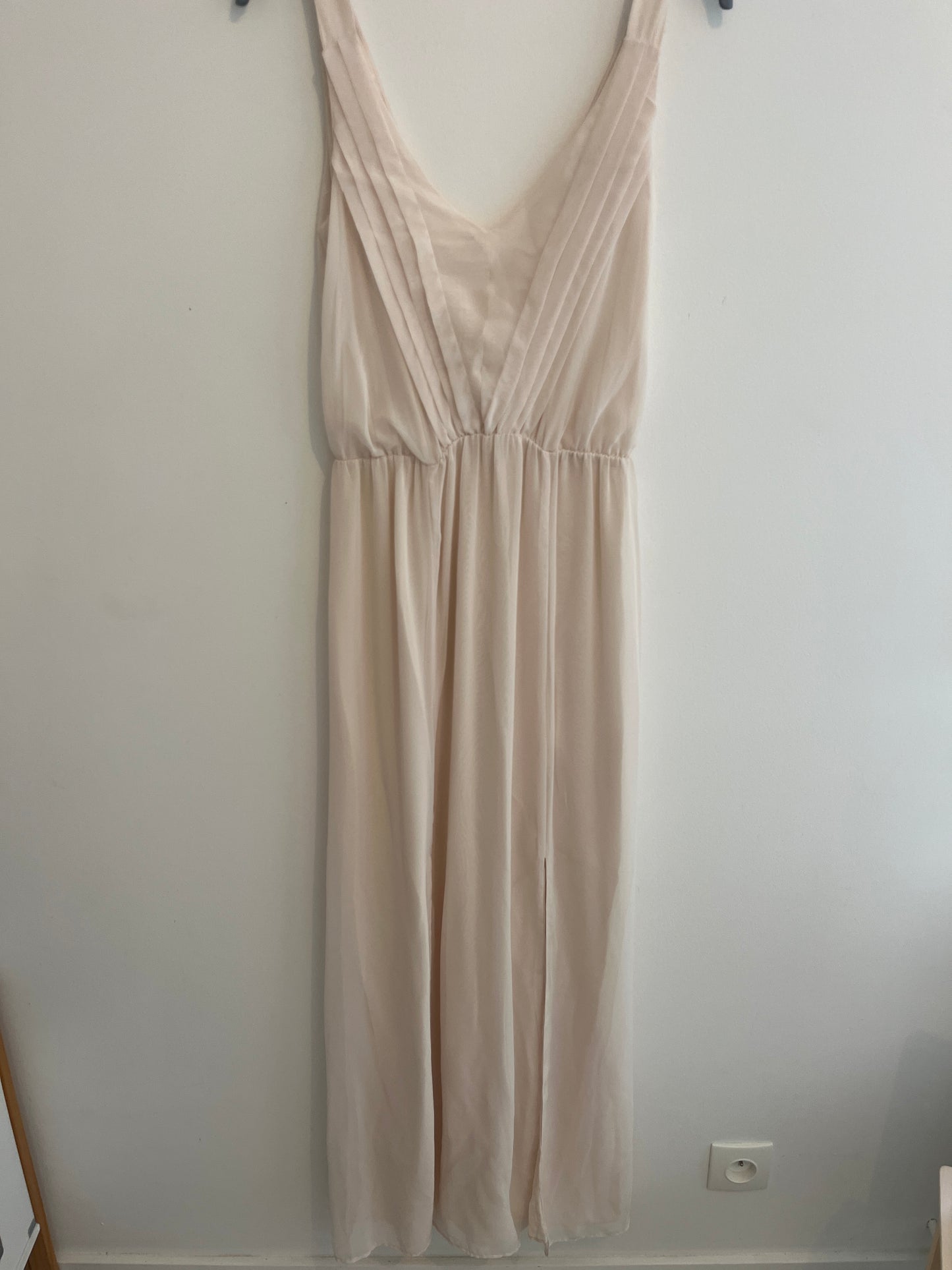 Robe longue de cérémonie rose pale avec fentes Naf Naf - S