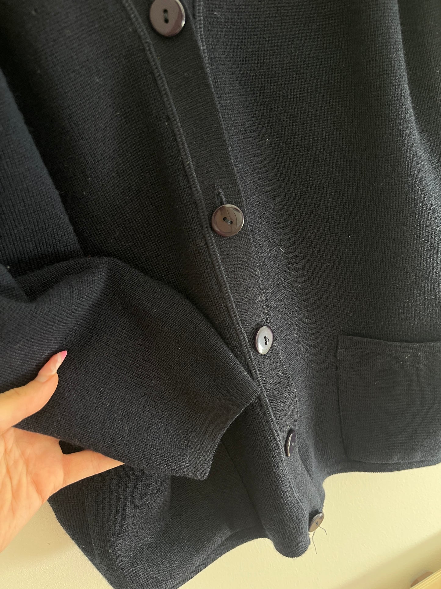 Cardigan à manches longues bleu marine Georges Franck - M/L