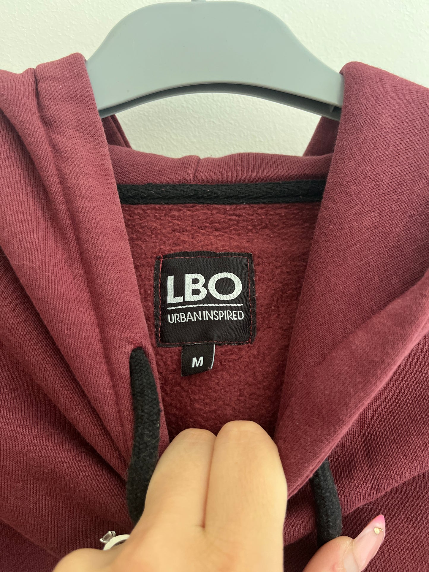 Sweat à capuche rouge dégradé violet LBO - M