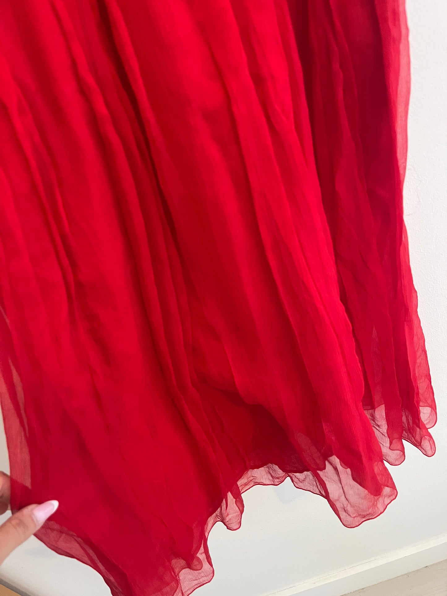 Robe en tulle volantée rouge Naf Naf NEUF - 38