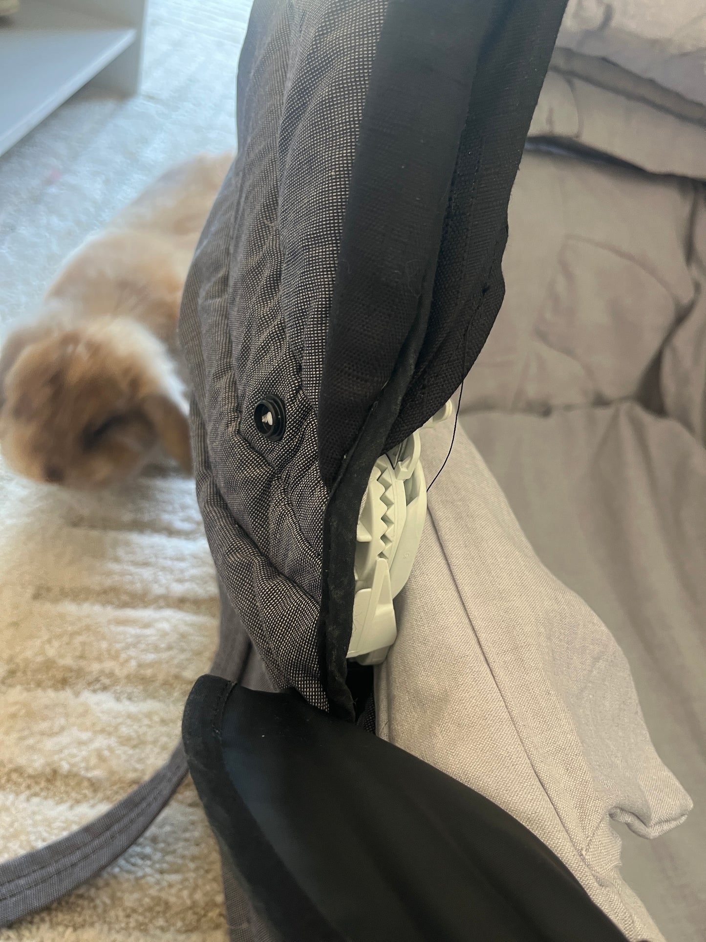 Nacelle grise avec support poussette Bébé Confort