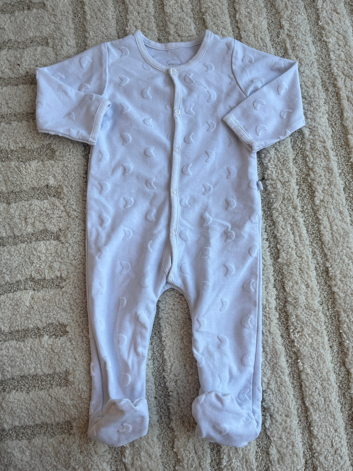 Pyjama léger blanc lunes en relief Absorba - 9 mois