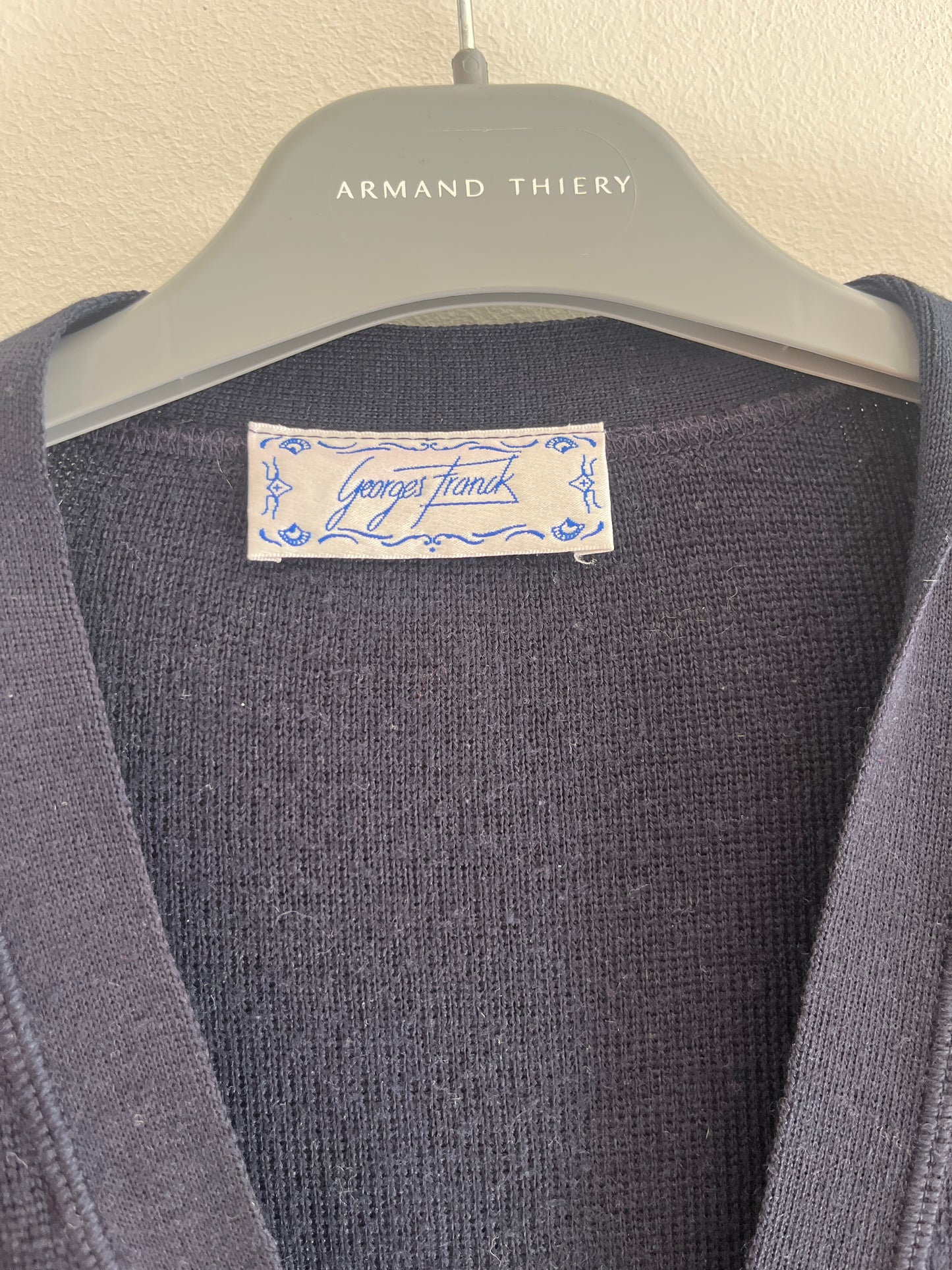 Cardigan à manches longues bleu marine Georges Franck - M/L
