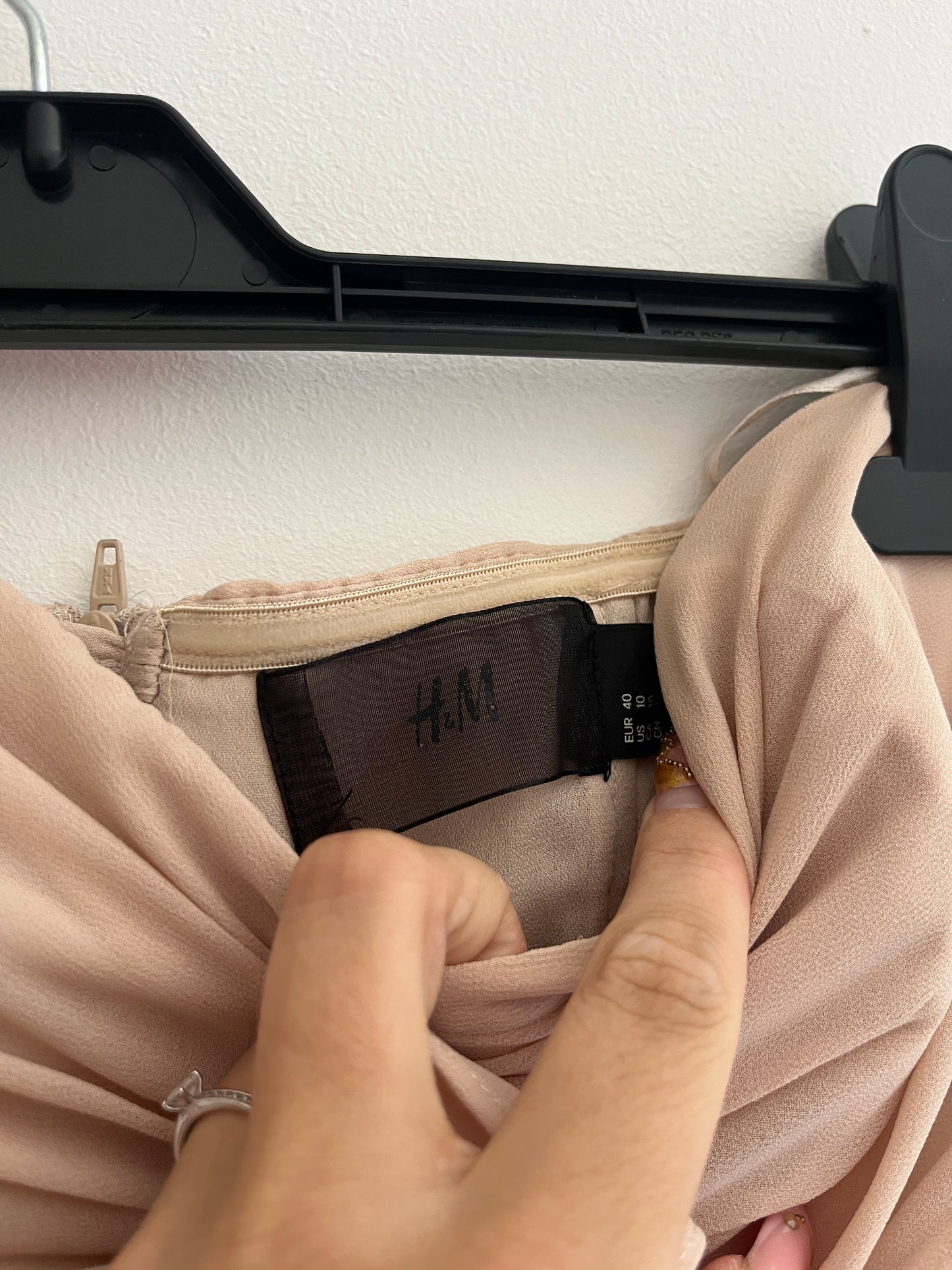 Robe courte bustier à volants nude H&M - 40