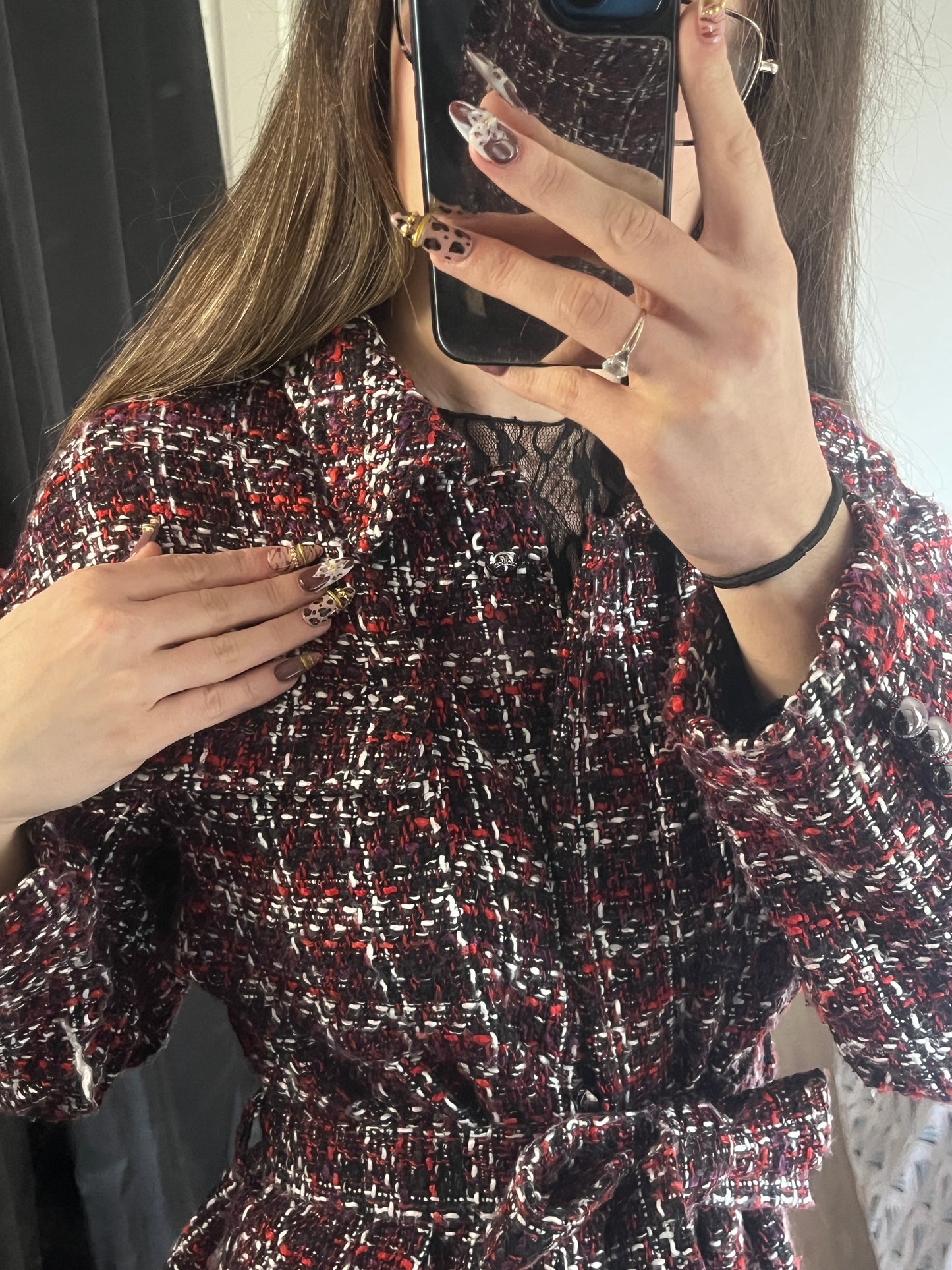 Manteau tweed ceinturé Manoukian - S