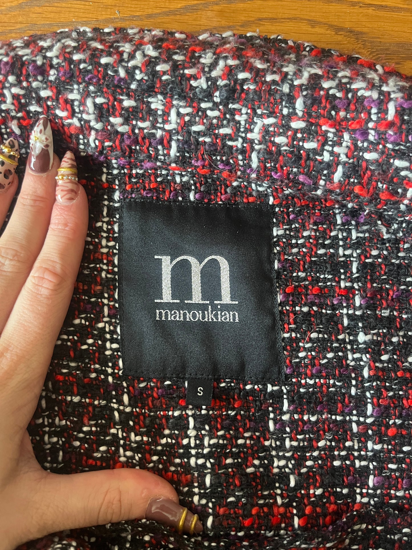 Manteau tweed ceinturé Manoukian - S
