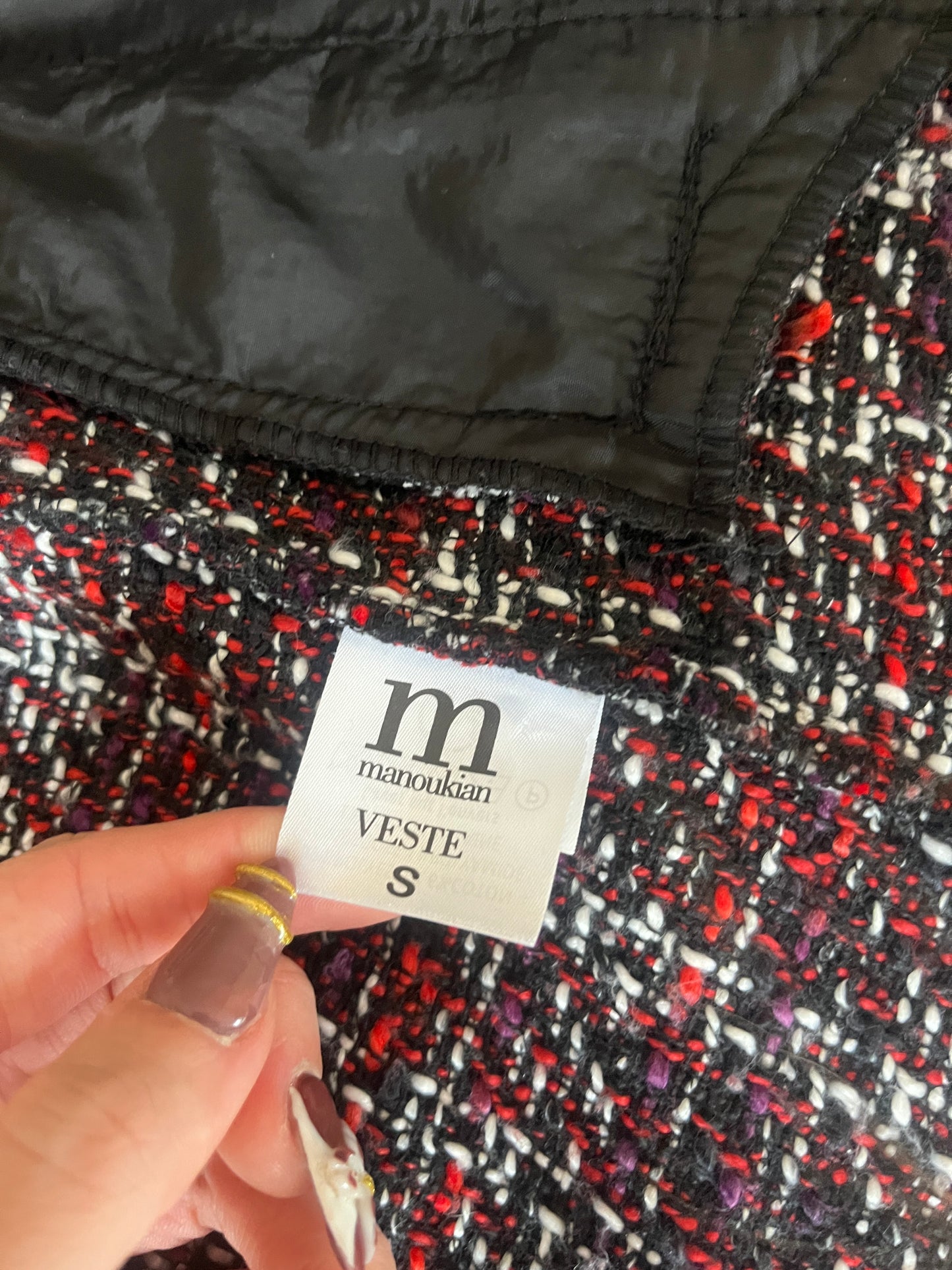Manteau tweed ceinturé Manoukian - S